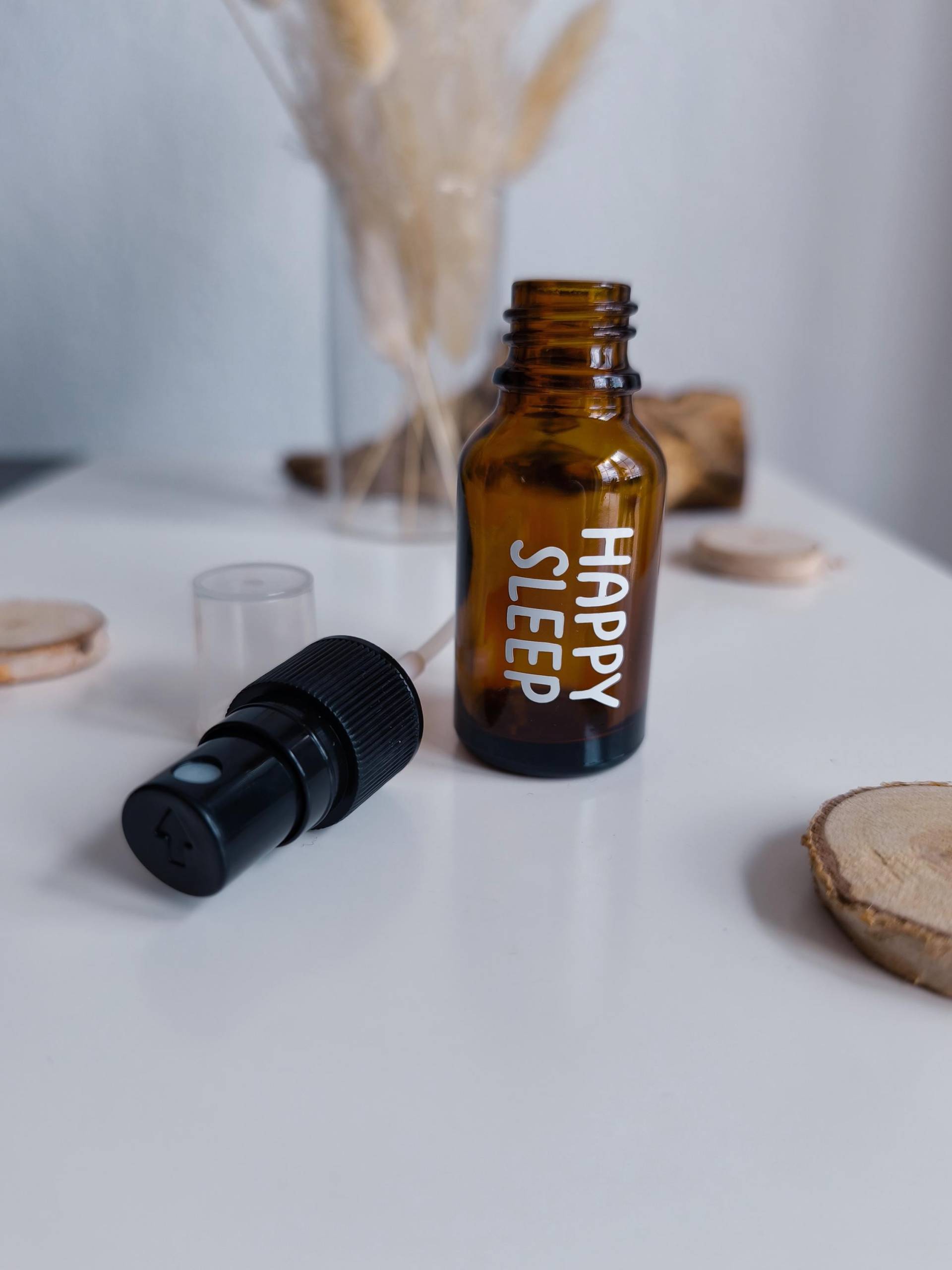 Beschriftete Sprühflasche - Happy Sleep | Ohne Inhalt von Etsy - OelZauberShop