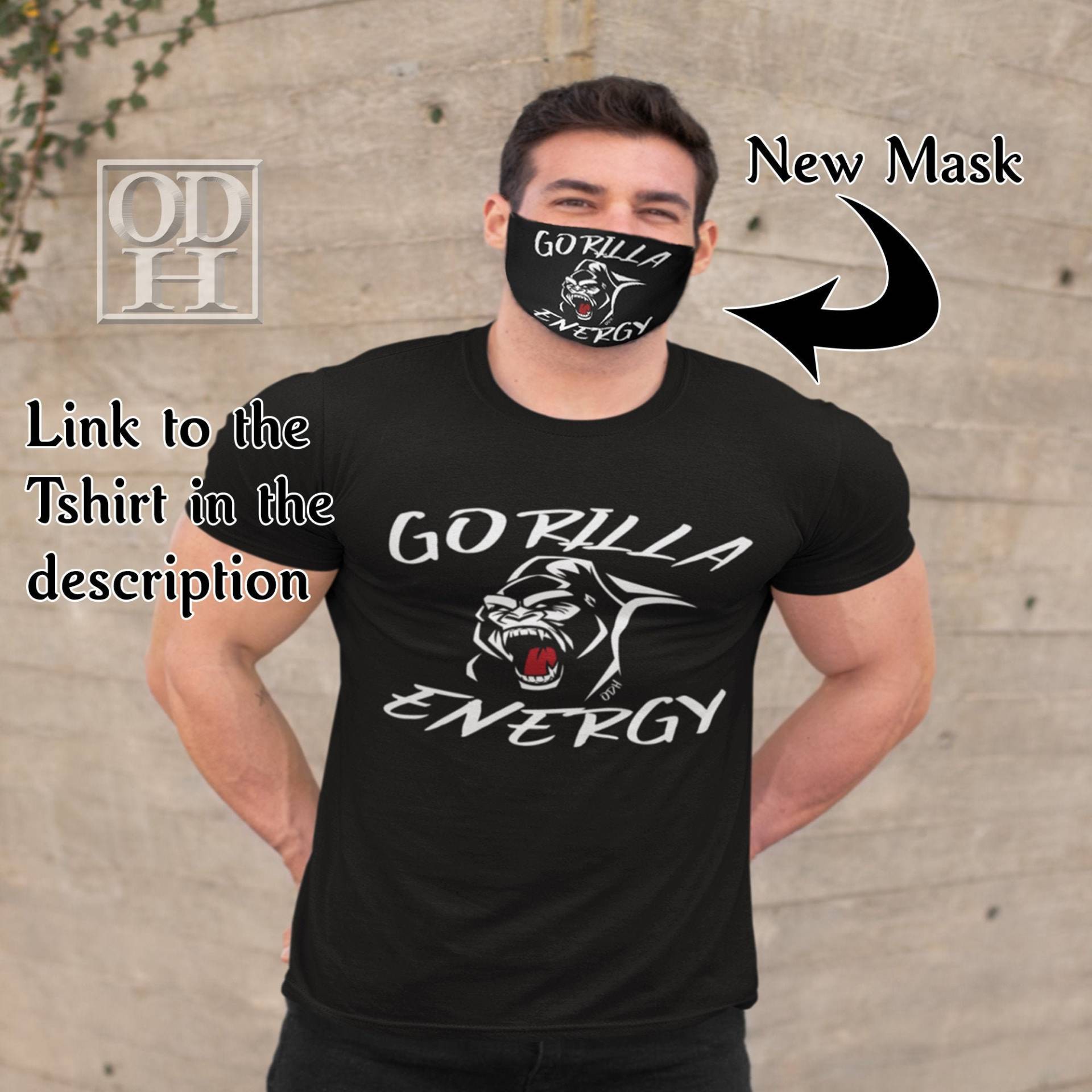 Gorilla Energie Gesichtsmaske, Workout Gym Maske, Tier Motivationsmaske Stoff Bekleidung, Gear, Übung Gorilla Energie Gesichtsmaske, Workout Gym Maske, Tier Motivationsmaske Stoff Bekleidung, Gear, Übung von Etsy - OfficialODH