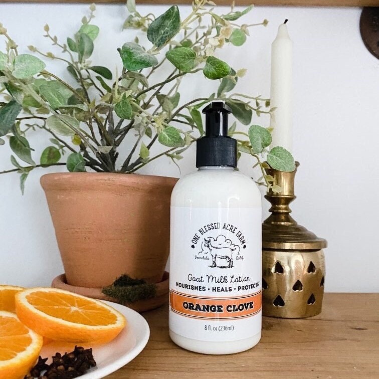 Orange Nelke Ziegenmilch Lotion Hautpflege Geschenk Box Urlaub Für Sie Badegeschenk Spa-Set Herbst Saison Sammlung von Etsy - OneBlessedAcre