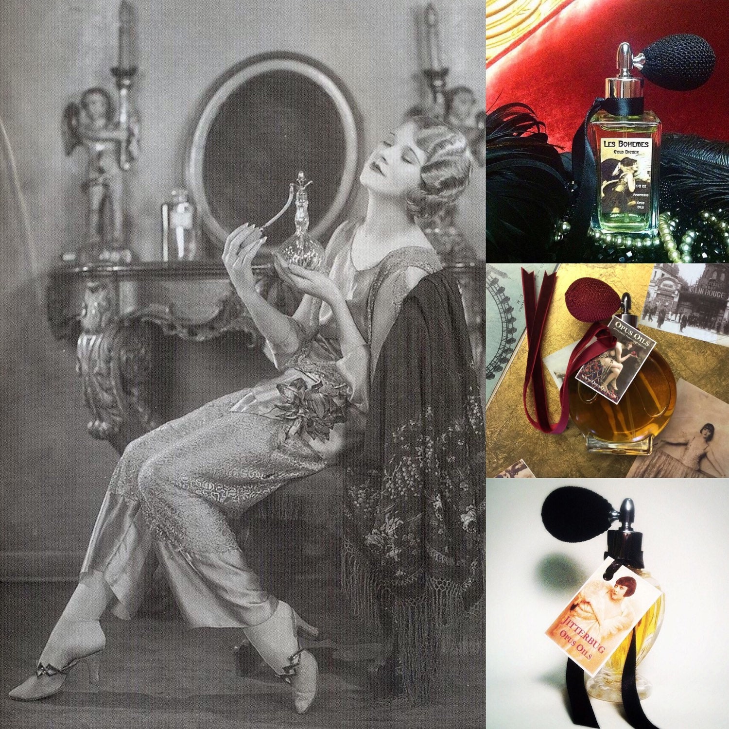 Duft Ihrer Wahl in Ausgefallener Nachfüllbarer Flapper Queen Vanity "Perfumer"/Zerstäuberflasche von Etsy - OpusOils