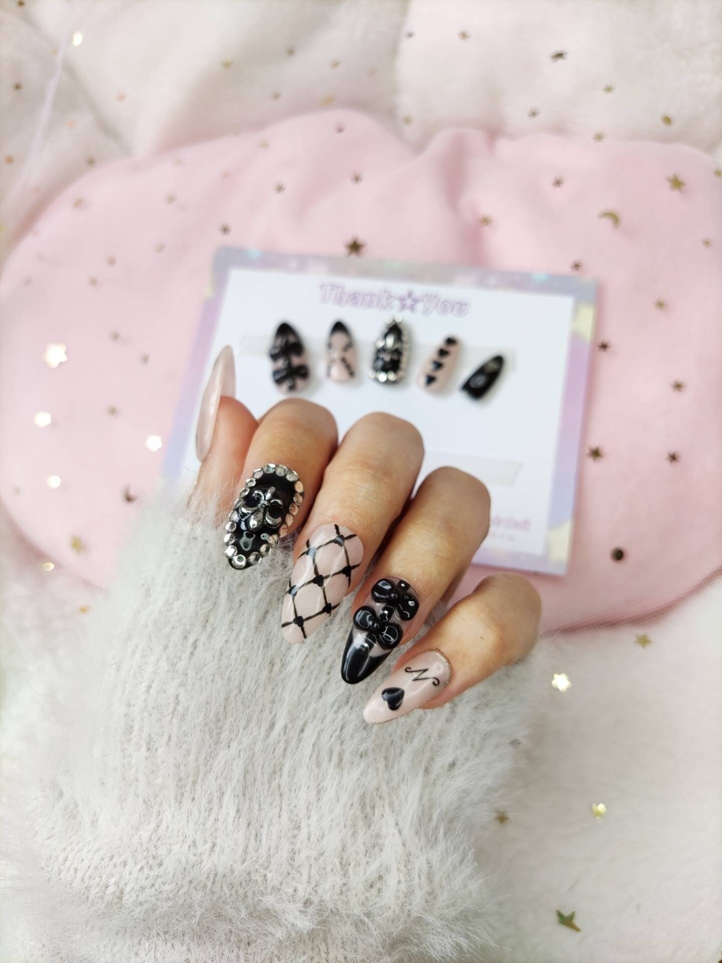 Jirai Kei Melo Kawaii Pressonnail Jirai Kei Melo Kawaii Pressonnail von Etsy - OtakuNail