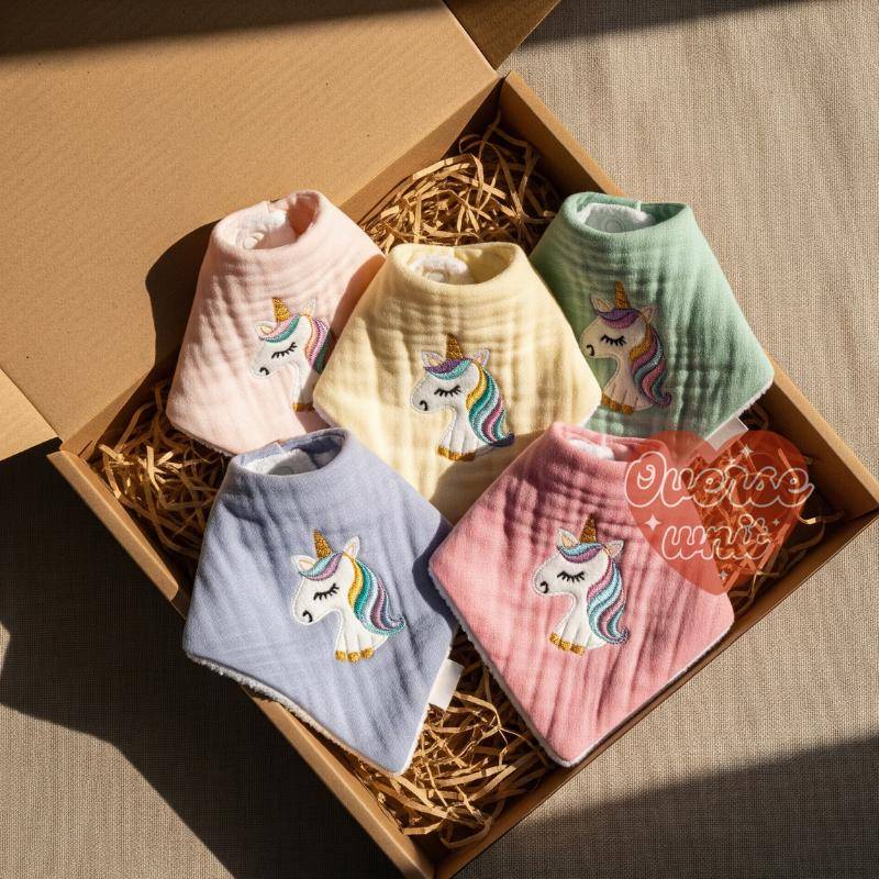Benutzerdefinierte Einhorn Babylätzchen Personalisierte Hand Bestickt Lätzchen Für Neugeborene Sabber Baby Shower Geschenk Baby-Accessoires von Etsy - Oversewnit