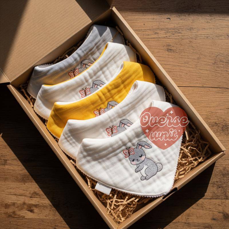 Benutzerdefinierte Kaninchen Und Schmetterling Babylätzchen Personalisierte Hand Bestickt Lätzchen Für Neugeborene Stickerei Sabber von Etsy - Oversewnit