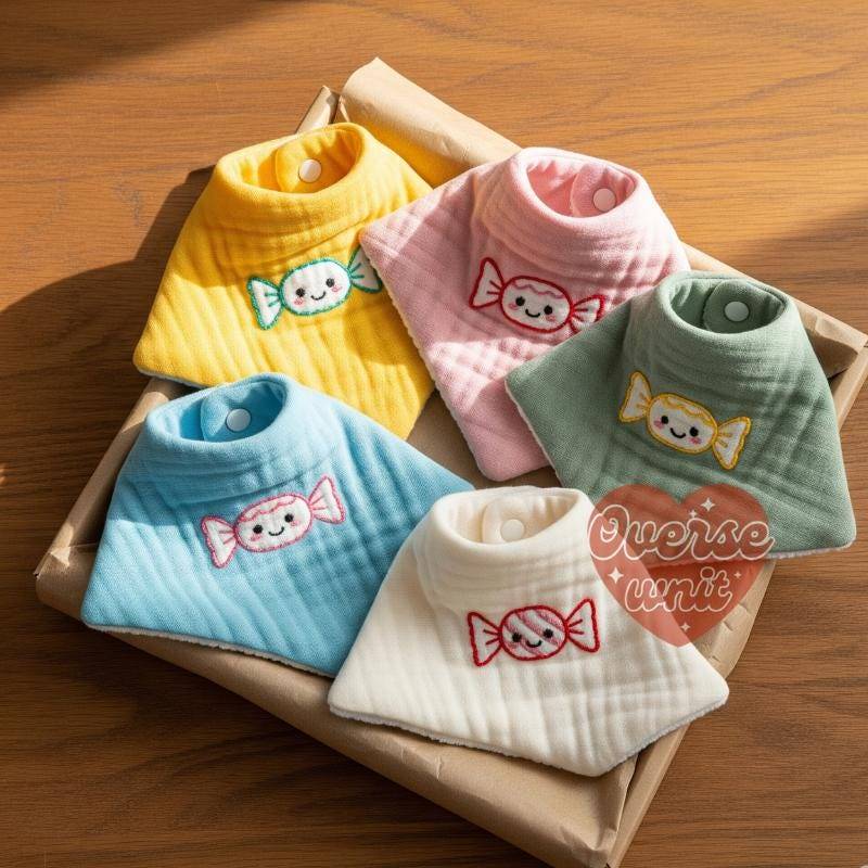 Benutzerdefinierte Süßigkeit Babylätzchen Personalisierte Hand Bestickt Lätzchen Für Neugeborene Stickerei Sabber Babypartygeschenk Baby-Accessoires von Etsy - Oversewnit