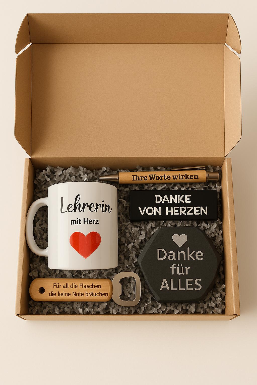 Lehrerinnen Geschenkbox - Tasse, Flaschenöffner U. Mehr in Liebevollem Set von Etsy - PSLiebehilft