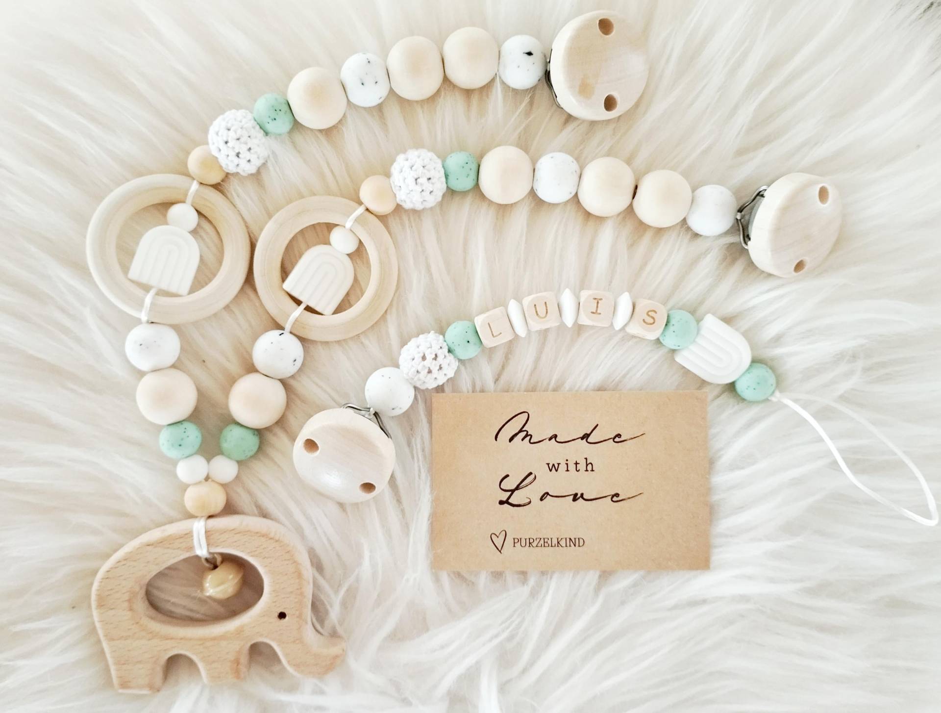 Schnullerkette Kinderwagenkette Mit Regenbogen Blau Türkis Grün Weiß Personalisiert Für Junge Schnullerkette Kinderwagenkette Mit Regenbogen Blau Türkis Grün Weiß Personalisiert Für Junge von Etsy - PURZELKINDshop
