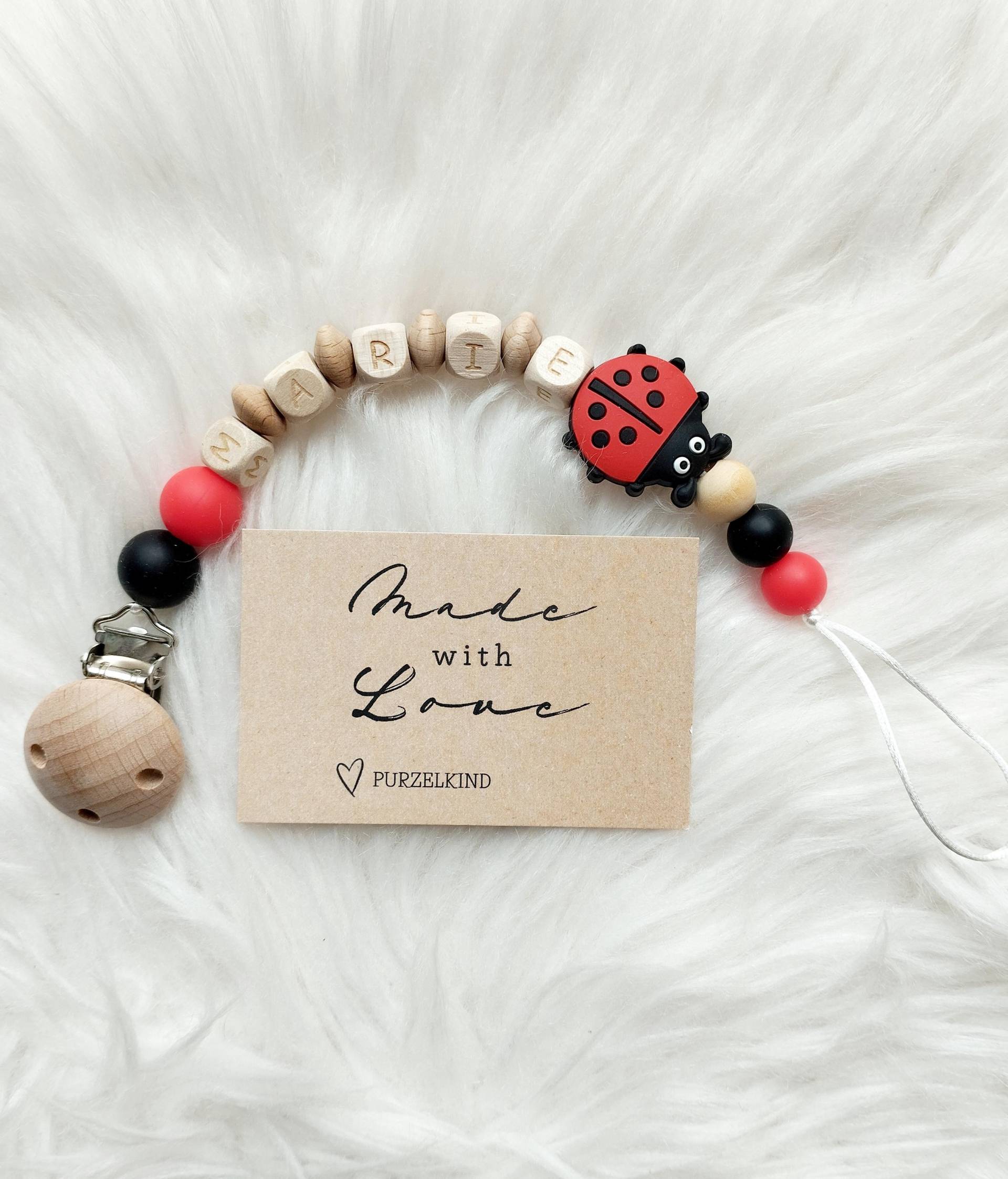 Süße Schnullerkette Mit Name Und Marienkäfer, Personalisierte Mädchen, Name von Etsy - PURZELKINDshop