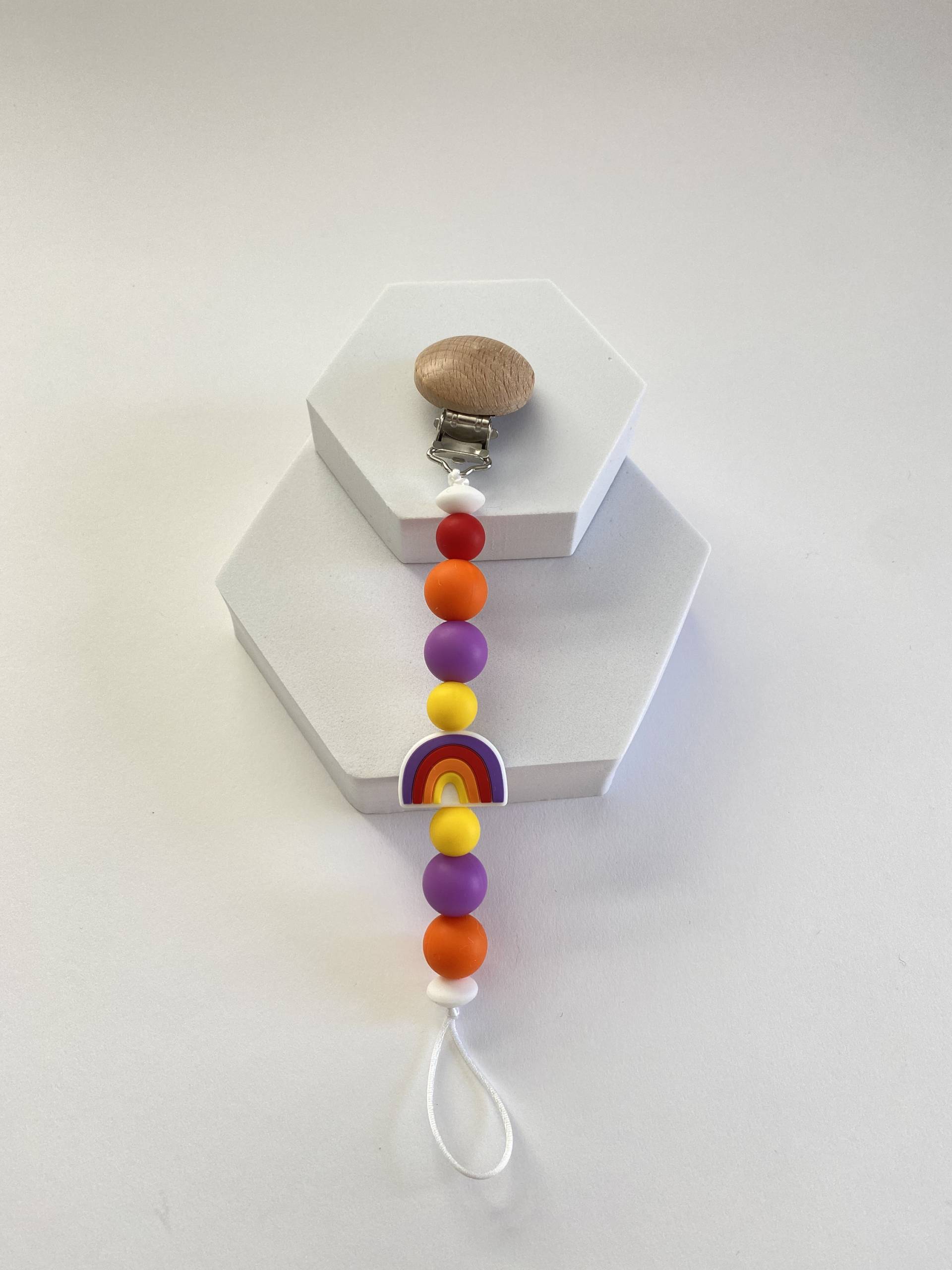Lila Silikon Regenbogen Schnullerclip Lila Silikon Regenbogen Schnullerclip von Etsy - PacificPacifiers