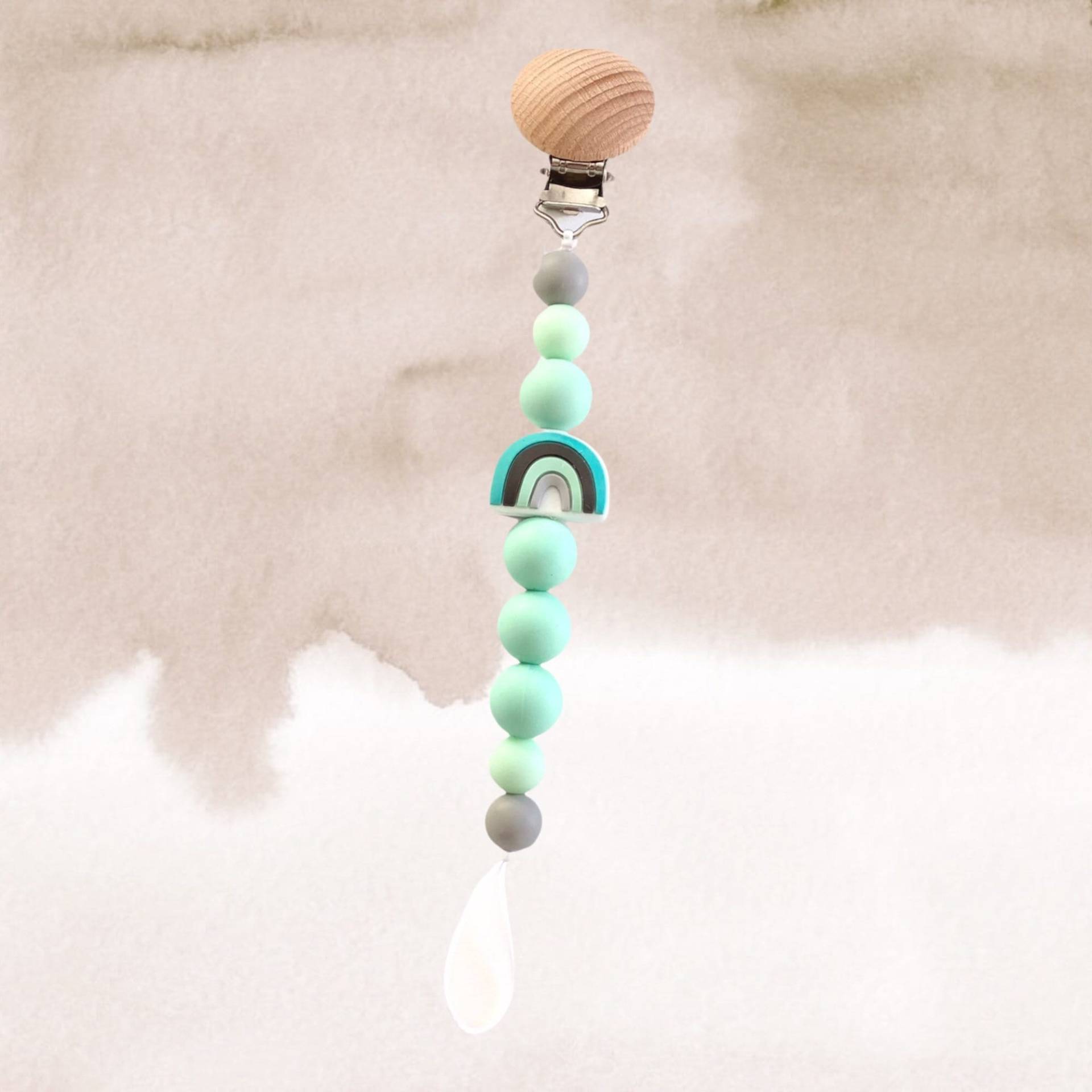 Mint Regenbogen Schnullerclip | Schnullerhalter Mint Regenbogen Schnullerclip | Schnullerhalter von Etsy - PacificPacifiers