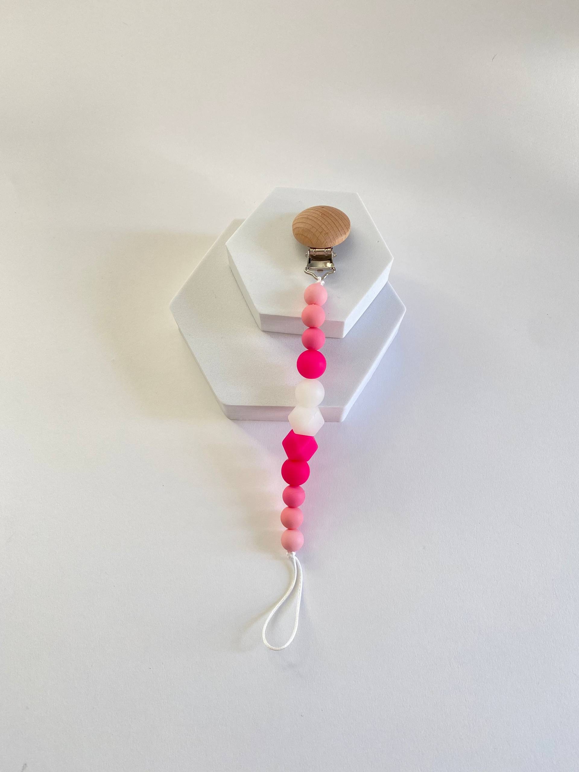 Rosa Silikon Schnullerclip | Mit Rainbow Chew Rosa Silikon Schnullerclip | Mit Rainbow Chew von Etsy - PacificPacifiers