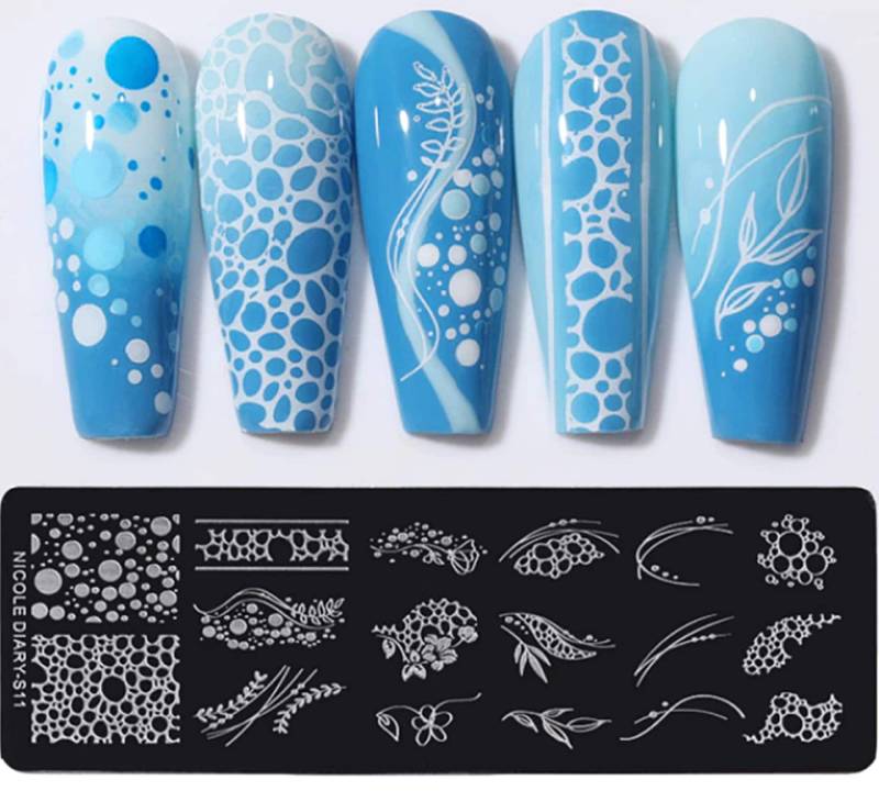 Bläschen Meer Schöne Muster Stempelplatten Sommer Nagel Stempel Vorlagen Druckschablone von Etsy - PalaceofBeads