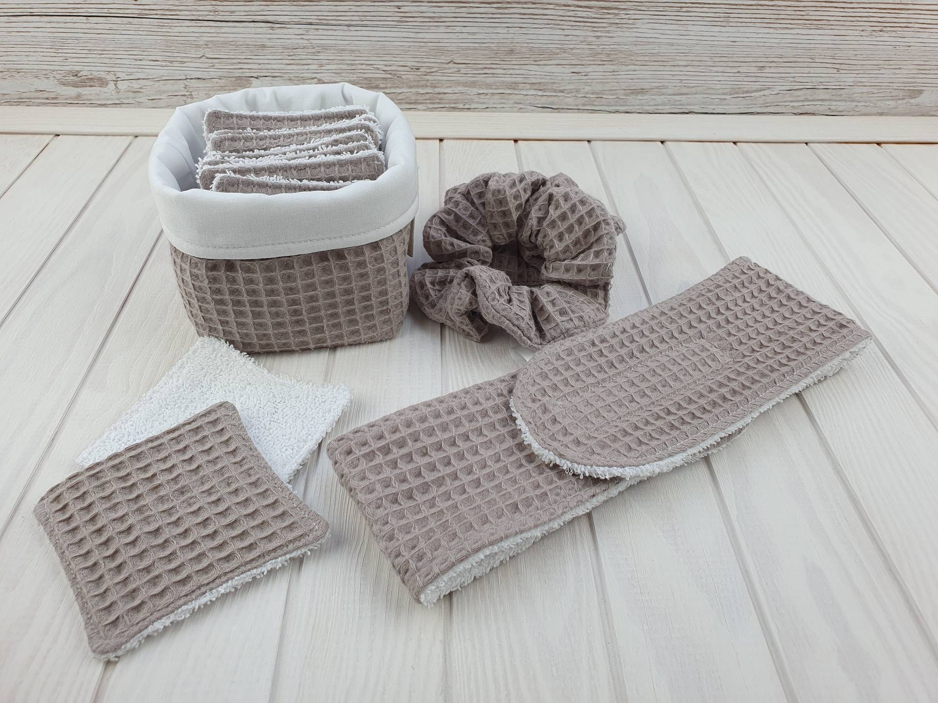 Kosmetikpads Utensilo Srunchies Kosmetikstirnband Set Taupe Kosmetikpads Utensilo Srunchies Kosmetikstirnband Set Taupe von Etsy - PantufaDE