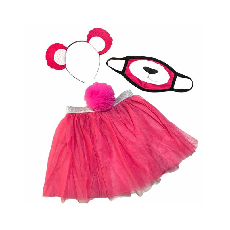 Hot Pink Stirnband Tutu Tail Facemask Bär Ohren Geburtstag Party Favors Damen Mädchen Kostüm Pflege Bunt Baby Babys Kind Erwachsene von Etsy - PartyEars