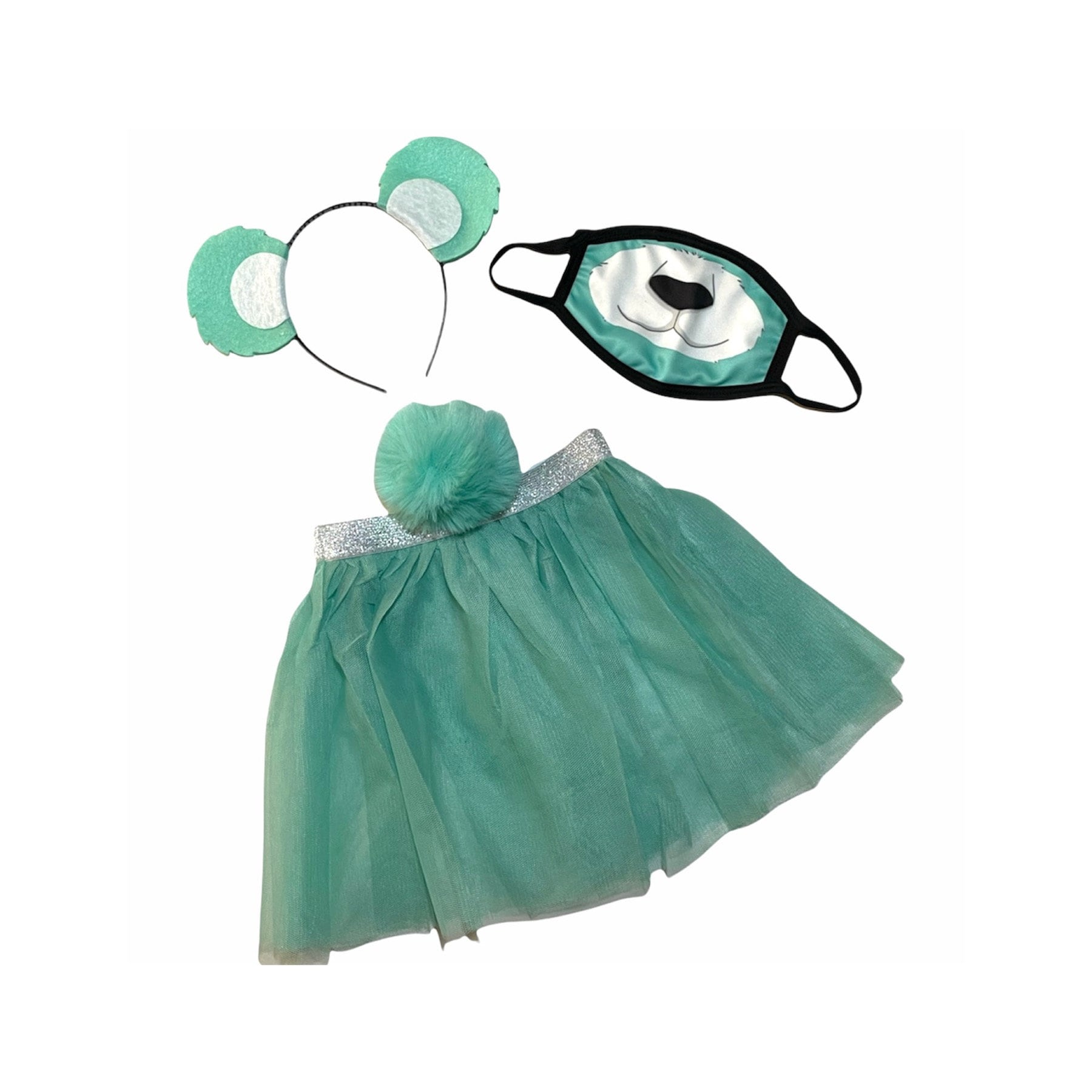 Mintgrünes Stirnband Tutu Tail Gesichtsmaske Bär Ohren Geburtstagsparty Favorien Damen Mädchen Kostümpflege Bunt Baby Babys Kind Erwachsene von Etsy - PartyEars