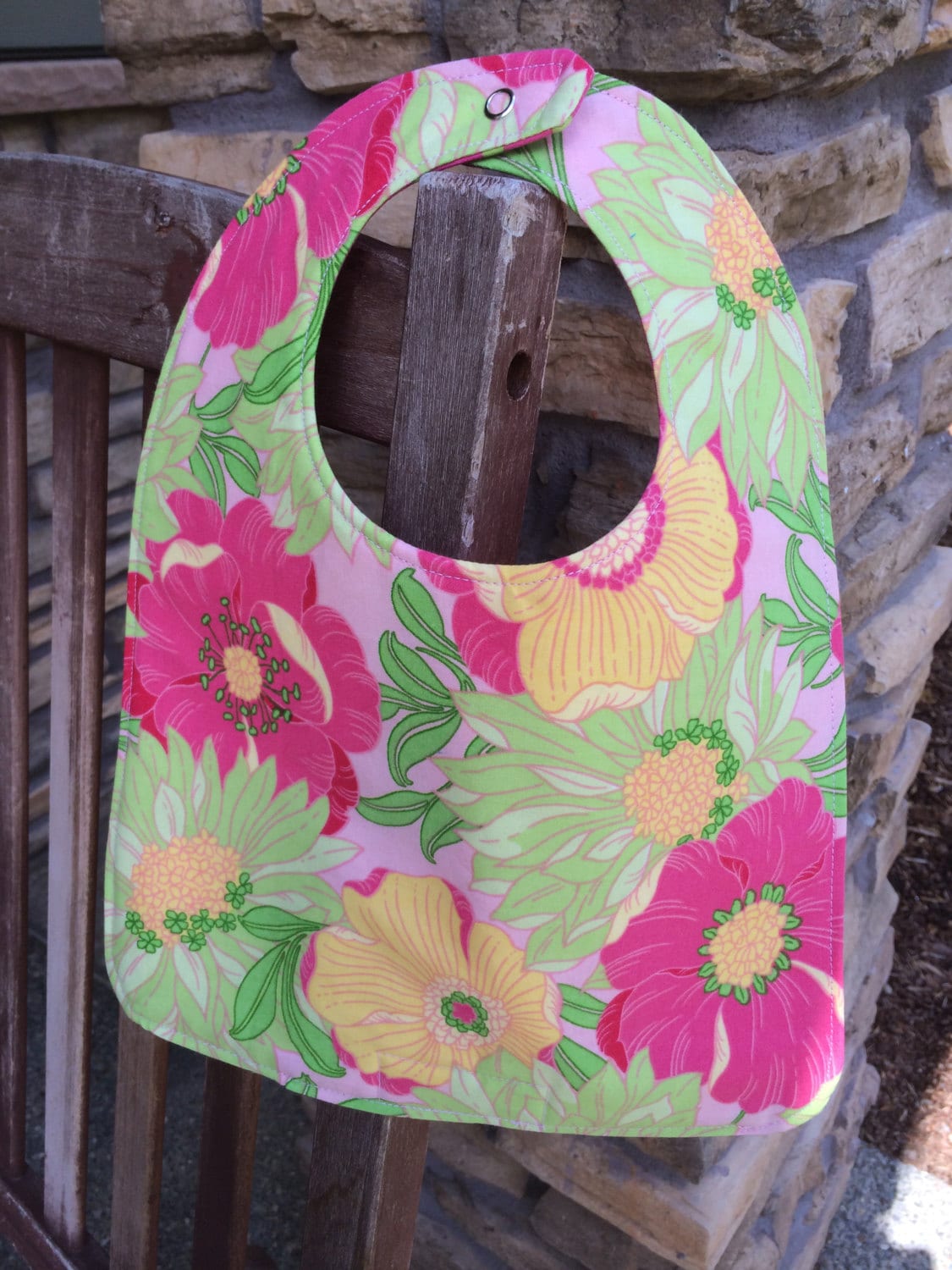 Kinder - Oder Neugeborenen-Bib Leuchtende Kräftige Blumen, Personalisierung Verfügbar von Etsy - PathfinderGifts