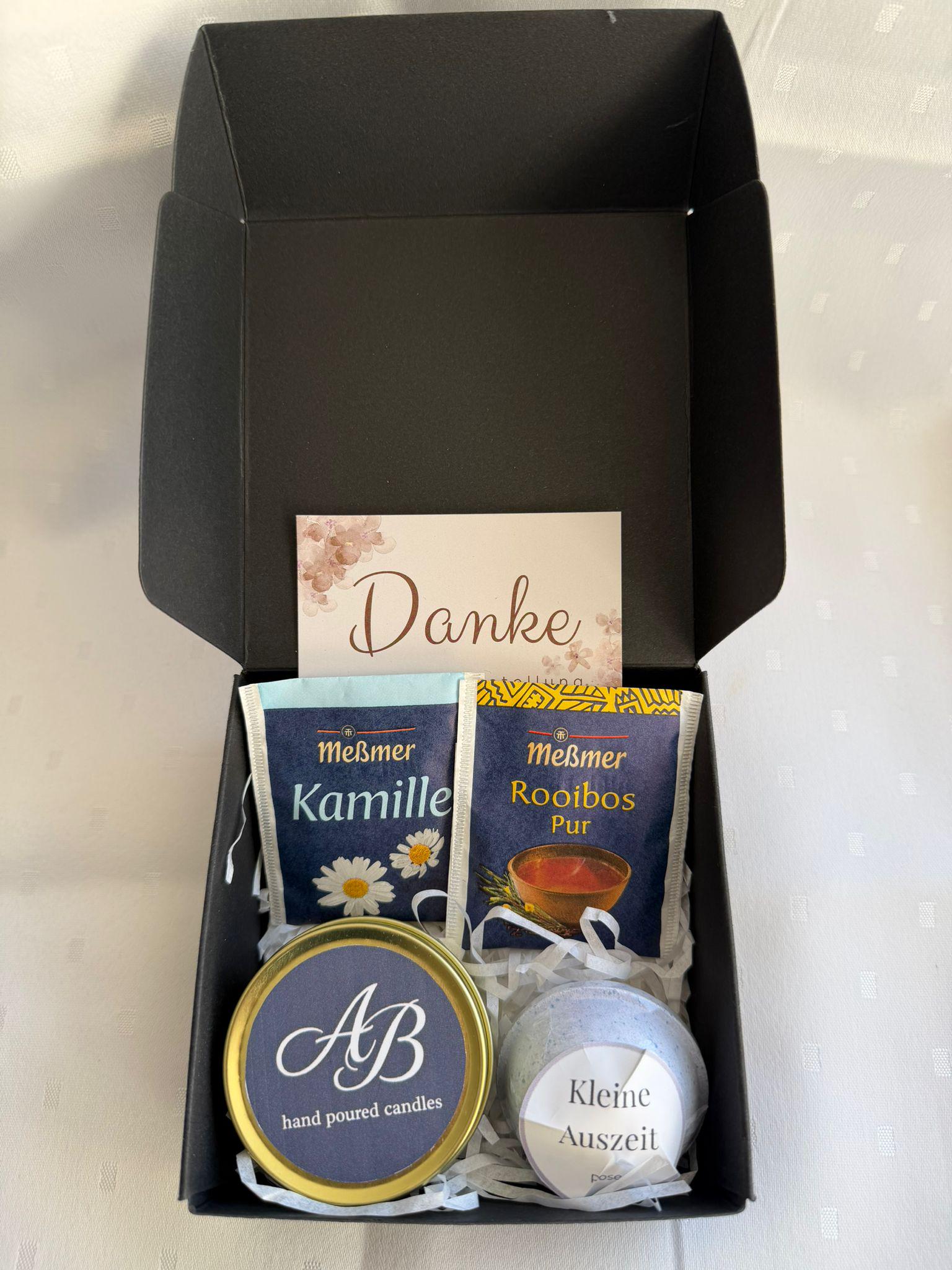 Geschenkbox Wellness | Kerze, Badekugel, Tee & Dankeskarte - Pausekind Geschenkbox Wellness | Kerze, Badekugel, Tee & Dankeskarte - Pausekind von Etsy - Pausekind