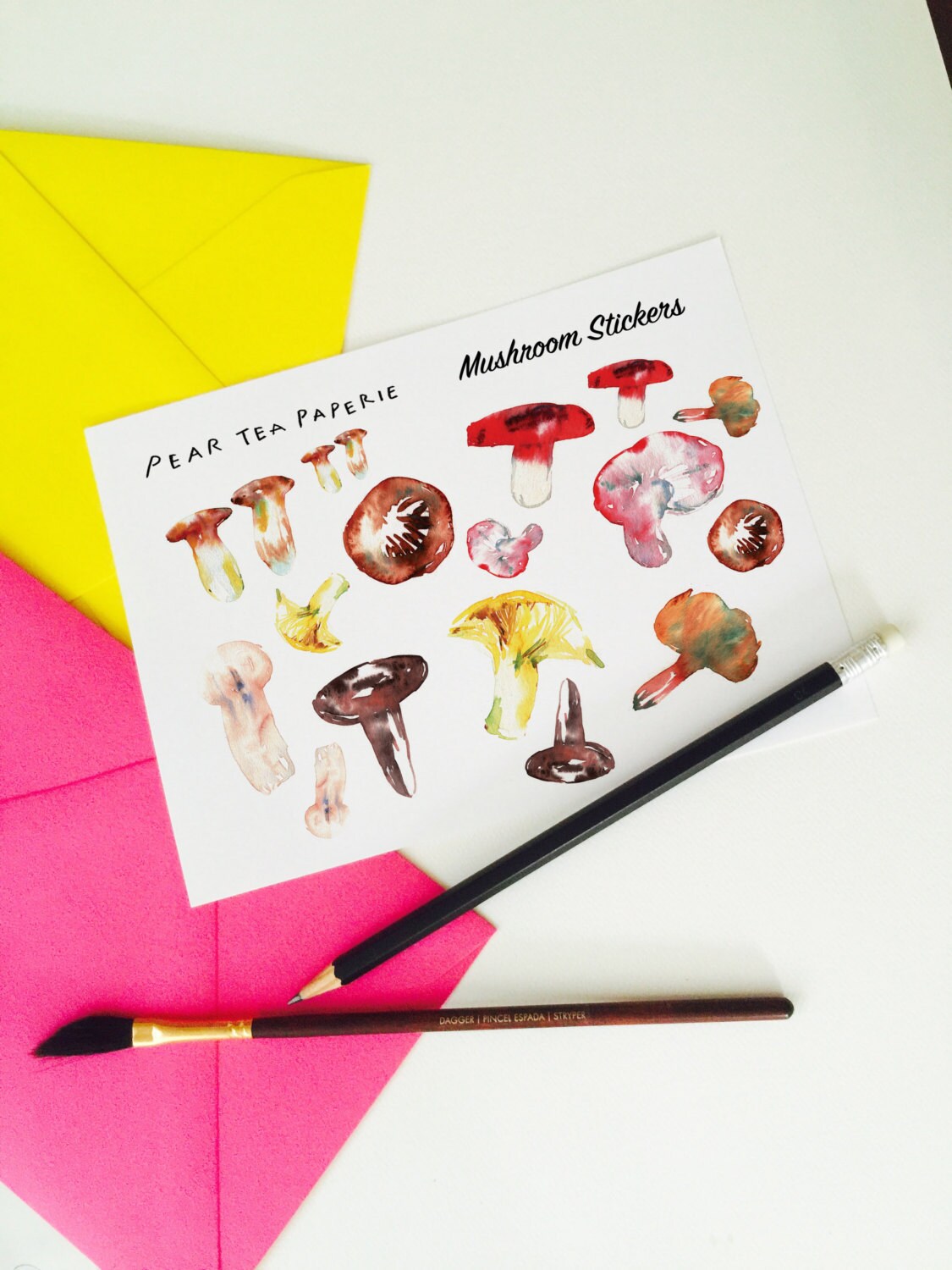 Pilz Aufkleber, Aufkleber 001, Erin Corden, Dekor von Etsy - PearTeaPaperieCo