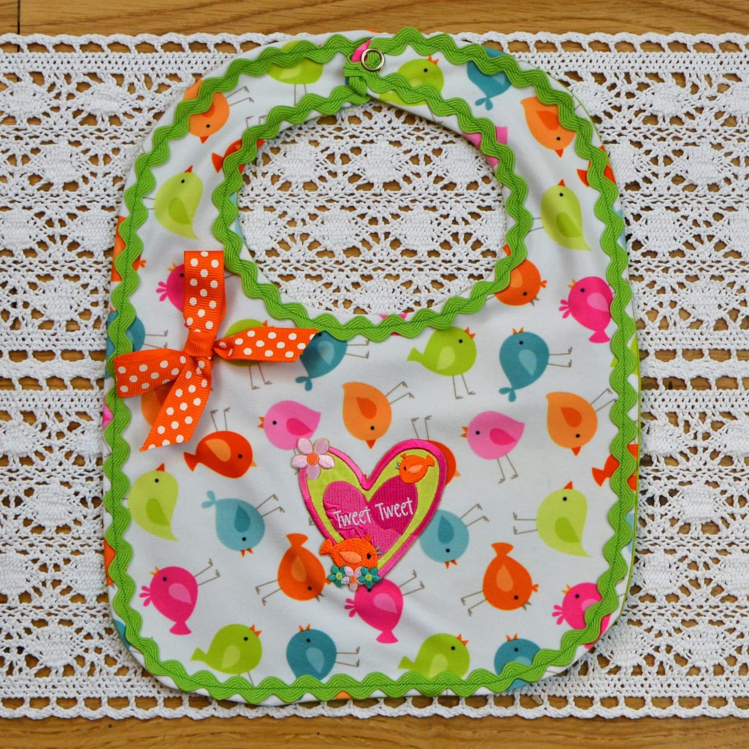 Mädchen Baby Lätzchen, Lätzchen Mit Vögel, Bunte Mädchen Baby Lätzchen, Lätzchen Mit Vögel, Bunte von Etsy - PeeWeeBaby