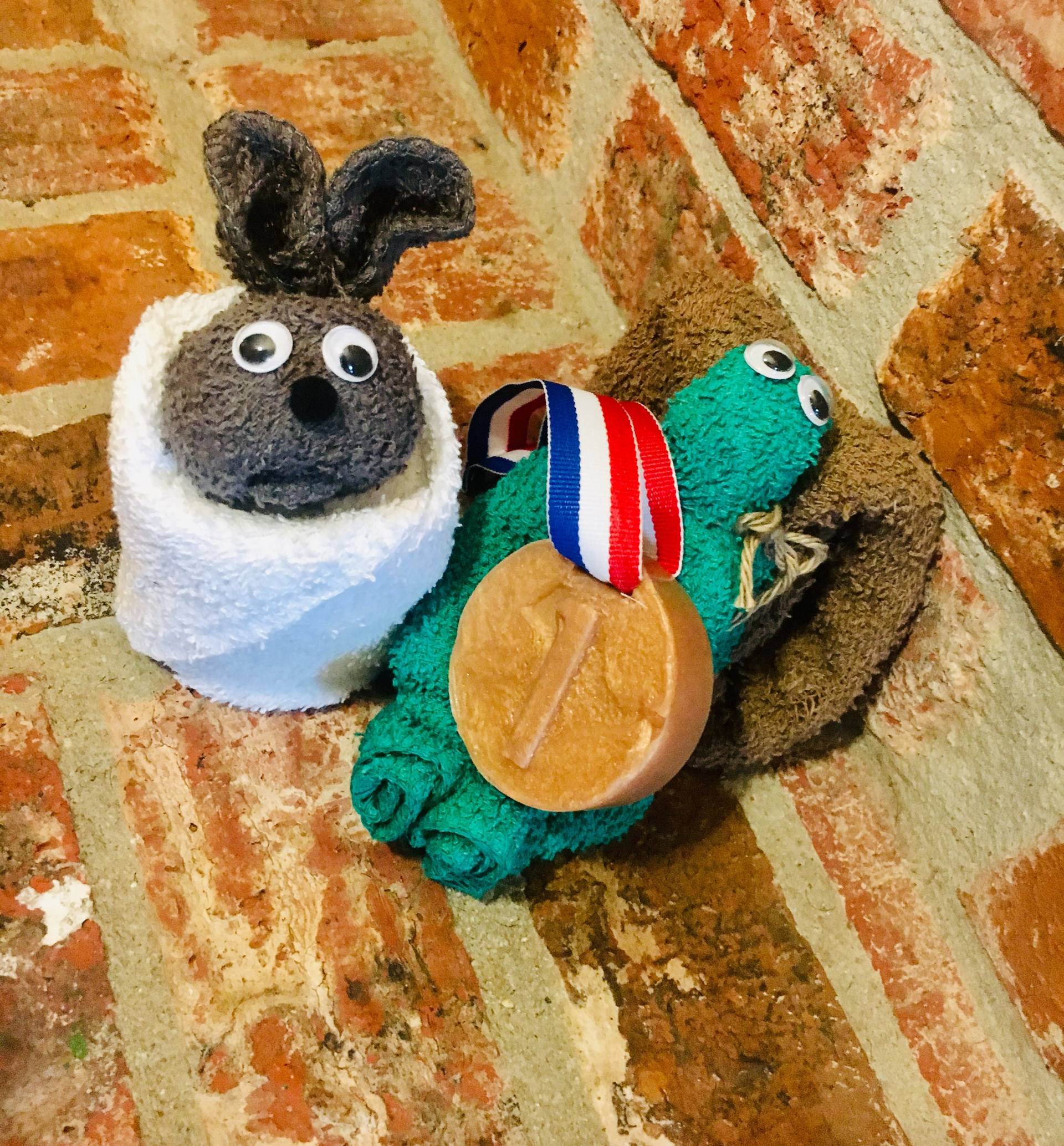 Spa Tails Geschenk-Set Die Schildkröte Und Der Hase, Inspiriert Origami Waschlappen von Etsy - PennyCandyLLC