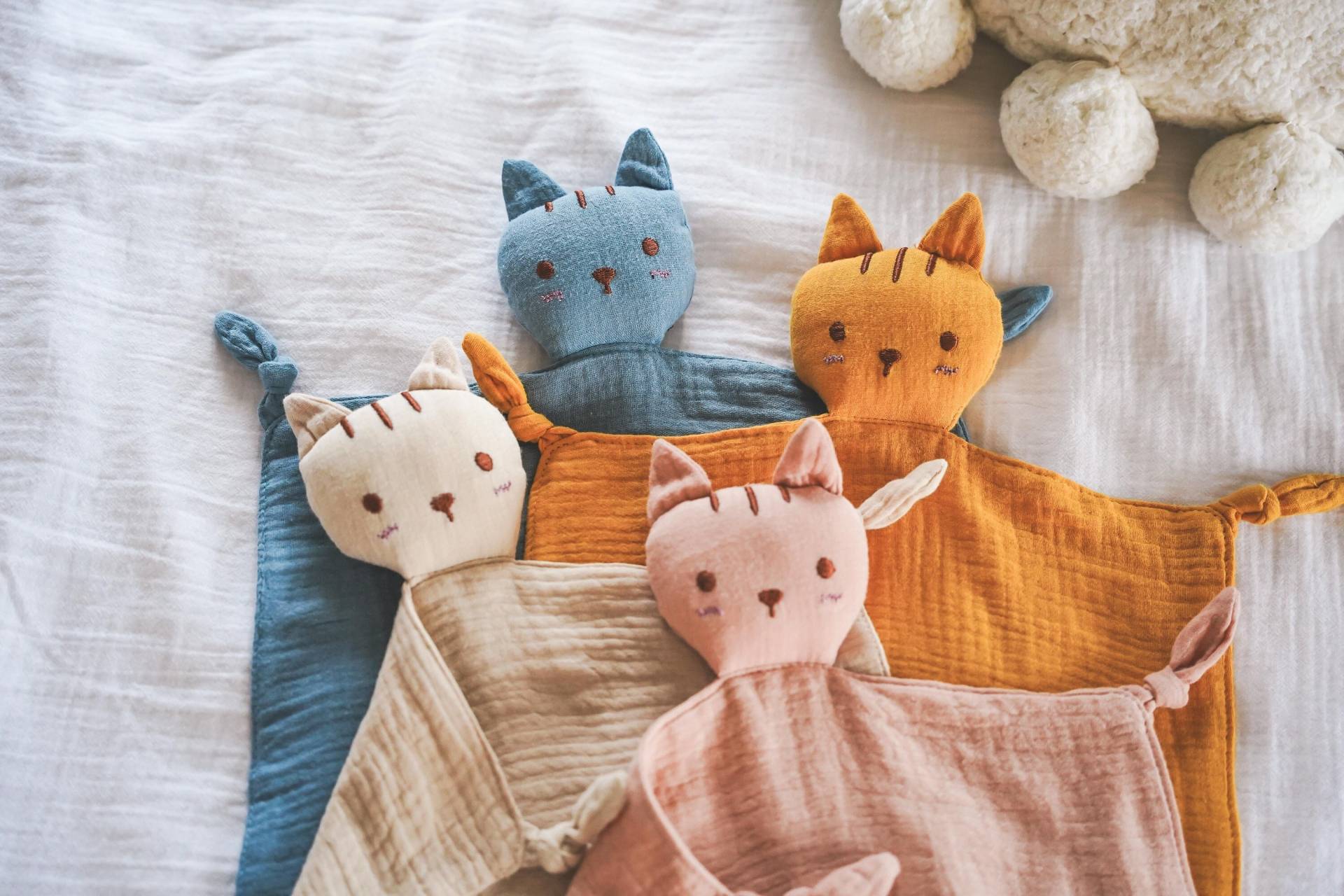 Baby Musselin Katze Mietzi Mausi Schmusetuch Schnuffeltuch Schmusi Kuscheltier Trösterchen Newborn Geschenk Kollegen Miau Kind Persönlich von Etsy - PeppieShop