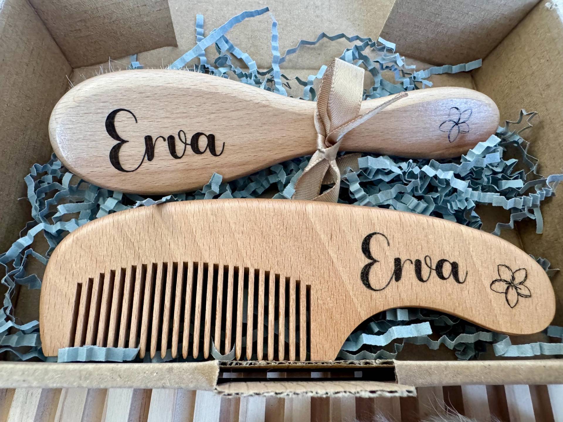 Personalisierte Babybürste - Mit Lasergravur, Babykamm, Babyhaarbürste Name, Geschenk Zur Geburt, Taufe von Etsy - PerlenkisteeHandmade