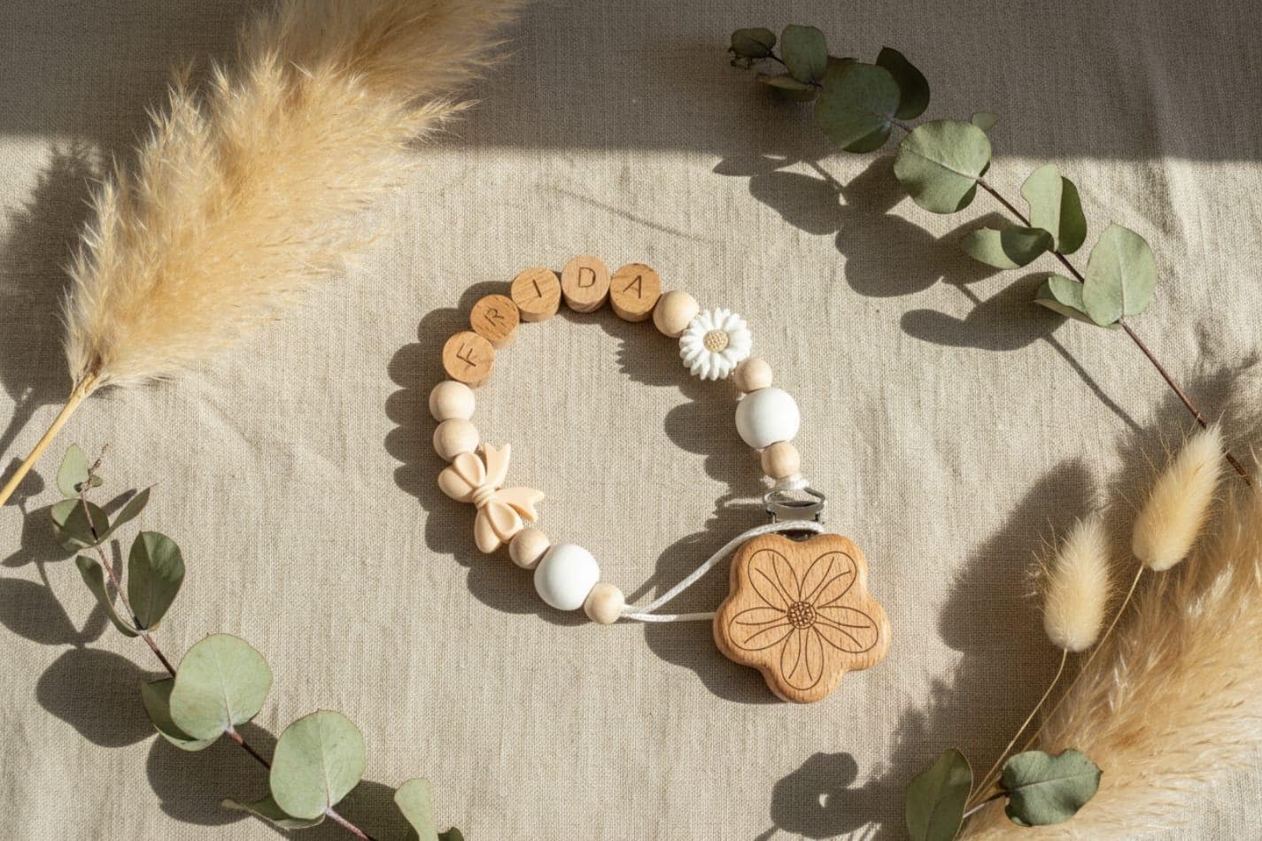 Personalisierte Schnullerkette, Schnullerkette Mit Name, Geschenk Zur Geburt, Taufe von Etsy - PerlenkisteeHandmade