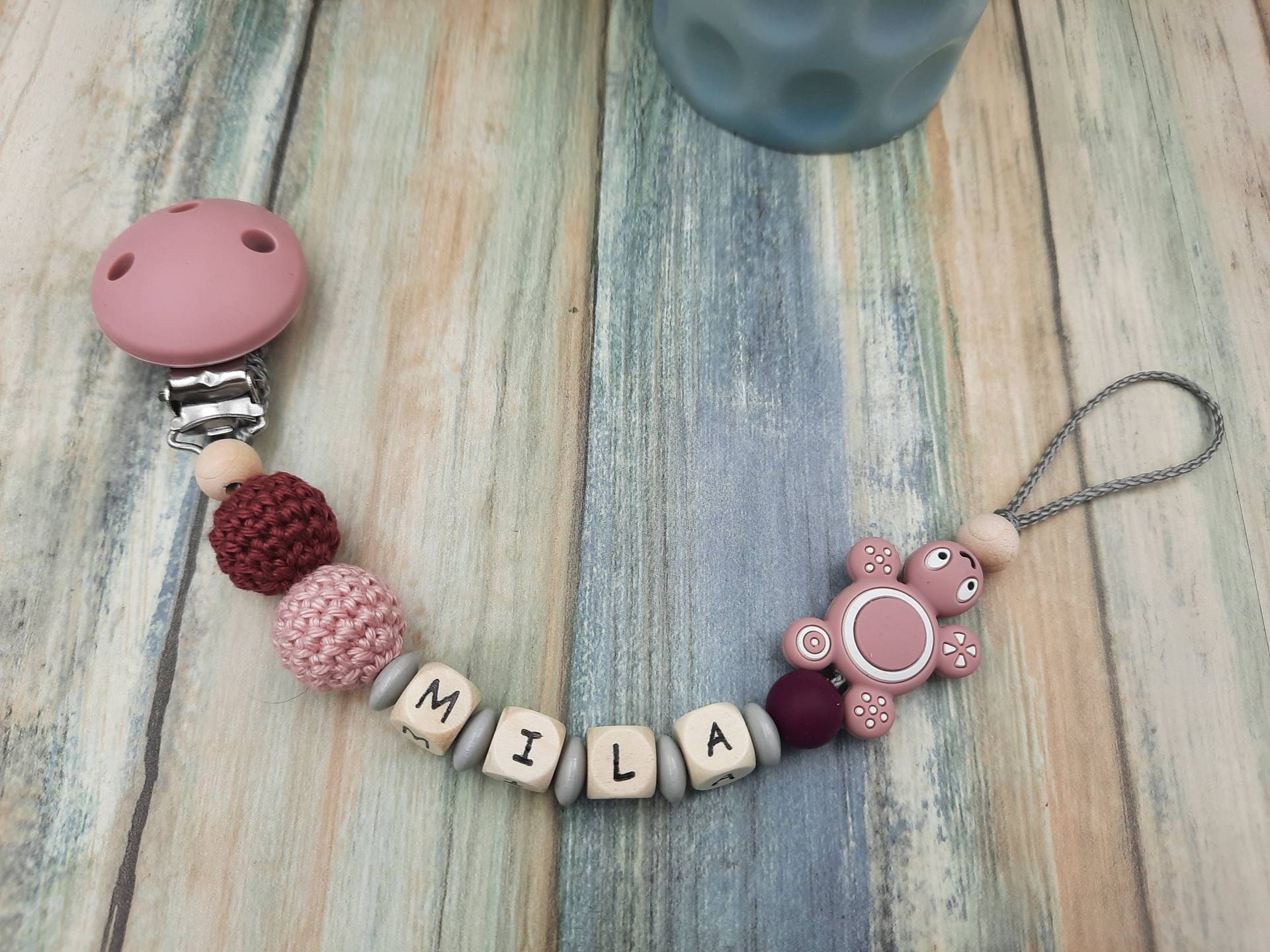 Schnullerkette Mit Namen Schildkröte Holz Silikon Für Mädchen Altrosa Weinrot Schnullerkette Mit Namen Schildkröte Holz Silikon Für Mädchen Altrosa Weinrot von Etsy - PerlenprinzessinHB