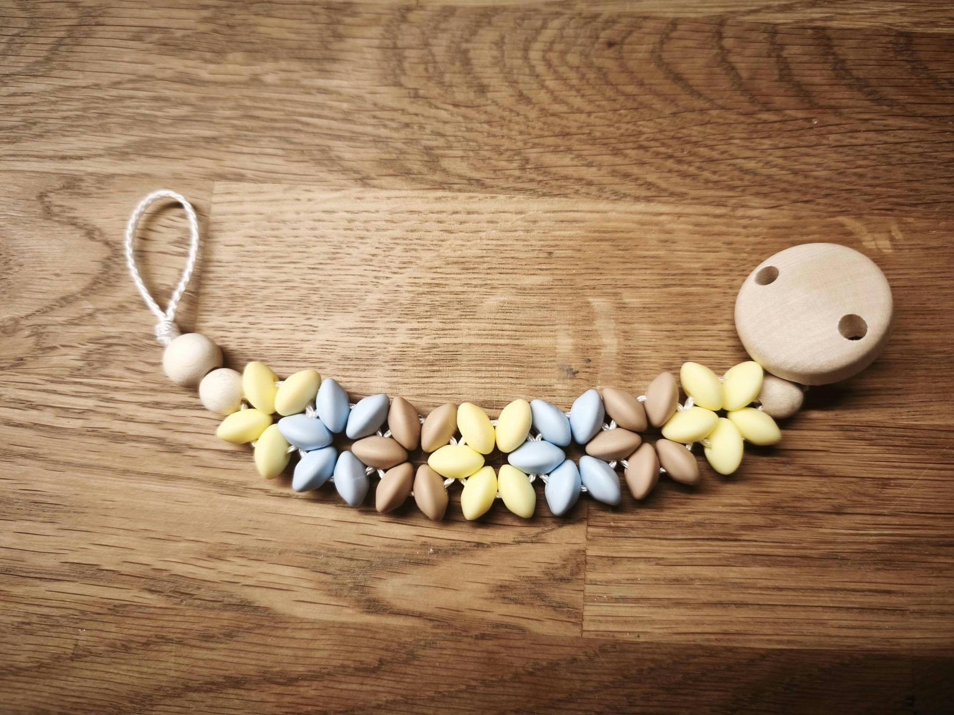 Schnullerkette "Blumenranke", Geschenk Zur Geburt Oder Taufe von Etsy - Perlenreihe