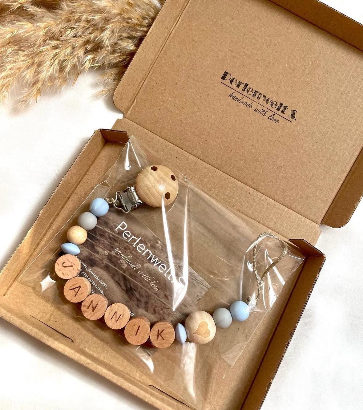 Personalisierte Schnullerkette Mit Namen - Handgemacht von Etsy - PerlenweltSN