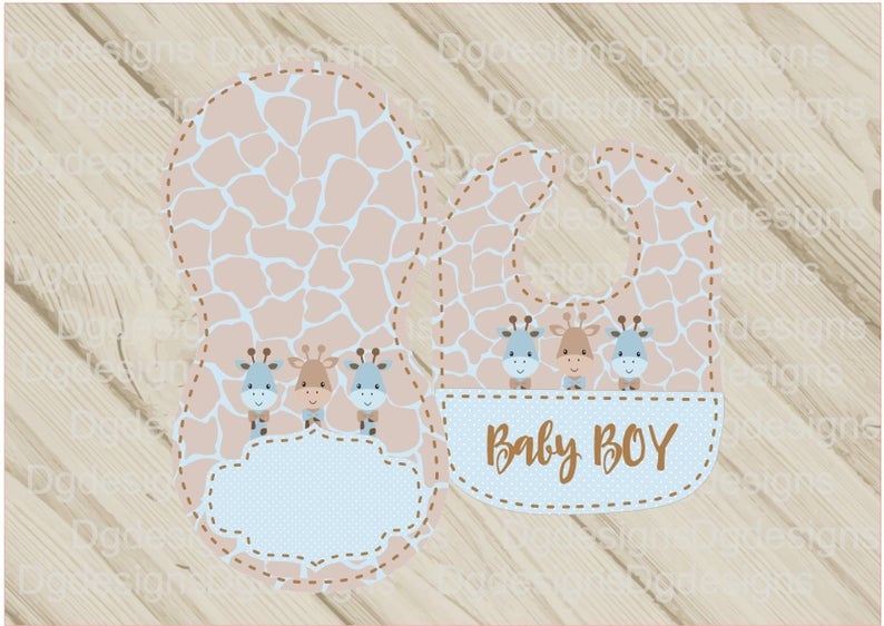 Giraffe Lätzchen Und Spucktuch Set, Baby Party Geschenk von Etsy - PersonalizedTouch11