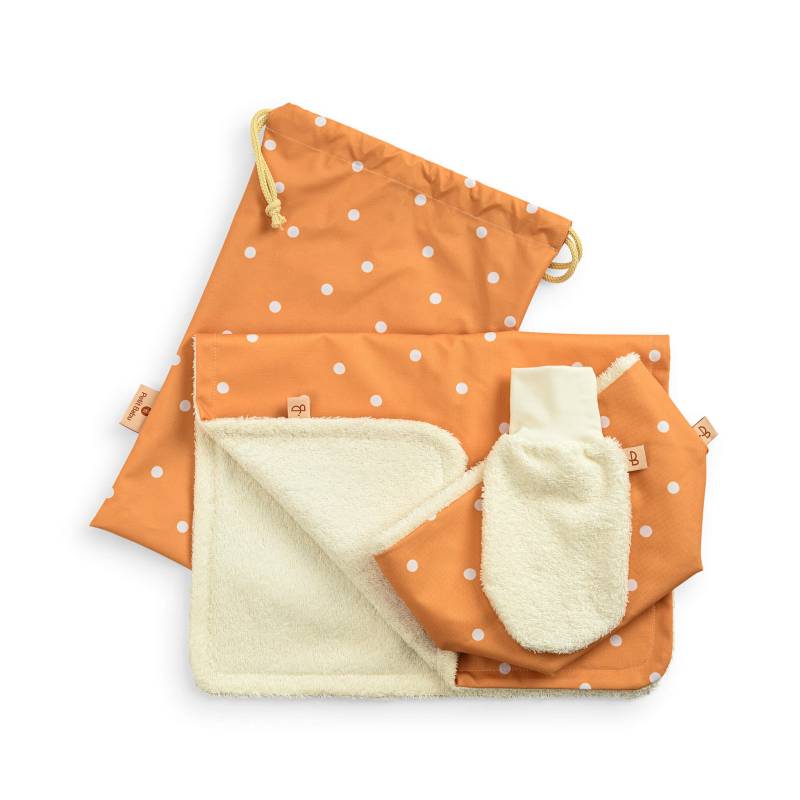 Geschenk-Set - Polka Dots Wasserabweisende Wickelunterlage, Utensilo Korb Und Waschtuch, Neues Baby Geschenk Set, Geschenk Für Neue Patente, Zur von Etsy - PetitBabu