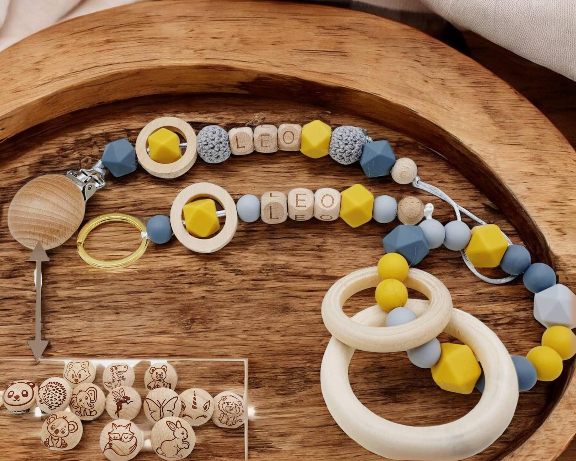 Personalisierter Schnullerclip/Vorname Geschenk Zur Geburt Eines Babys, Modell „Nolan" Personalisierter Schnullerclip/Vorname Geschenk Zur Geburt Eines Babys, Modell „Nolan" von Etsy - PetitsTresorsDeLily