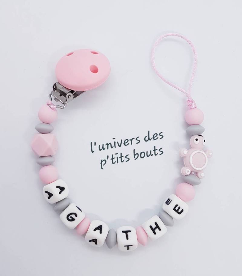 Personalisierter Schnullerclip, Modell "Agathe" Personalisierter Schnullerclip, Modell "Agathe" von Etsy - PetitsboutsCreations