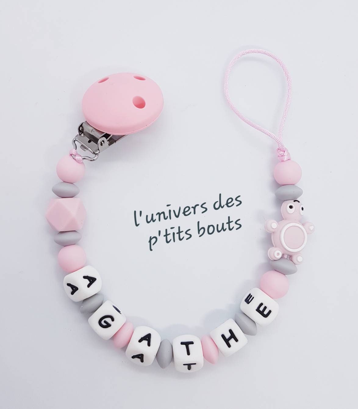 Personalisierter Schnullerclip, Modell "Agathe" von Etsy - PetitsboutsCreations