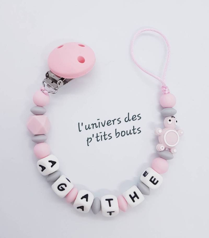Personalisierter Schnullerclip, Modell "Agathe" von Etsy - PetitsboutsCreations