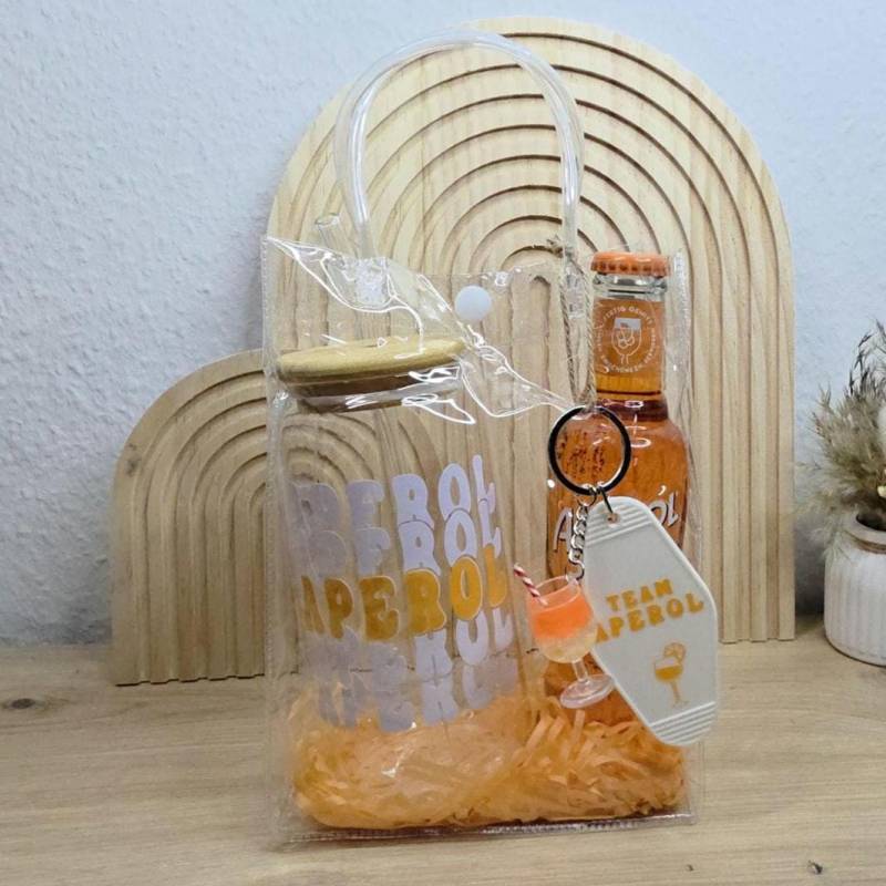 Aperol Geschenkset, Spritz Glas, Geschenk Für Freundin, Aperolset, Glas Mit Deckel, Anhänger, Mitbringsel Freundin Sommer von Etsy - Pfalzgeplotter