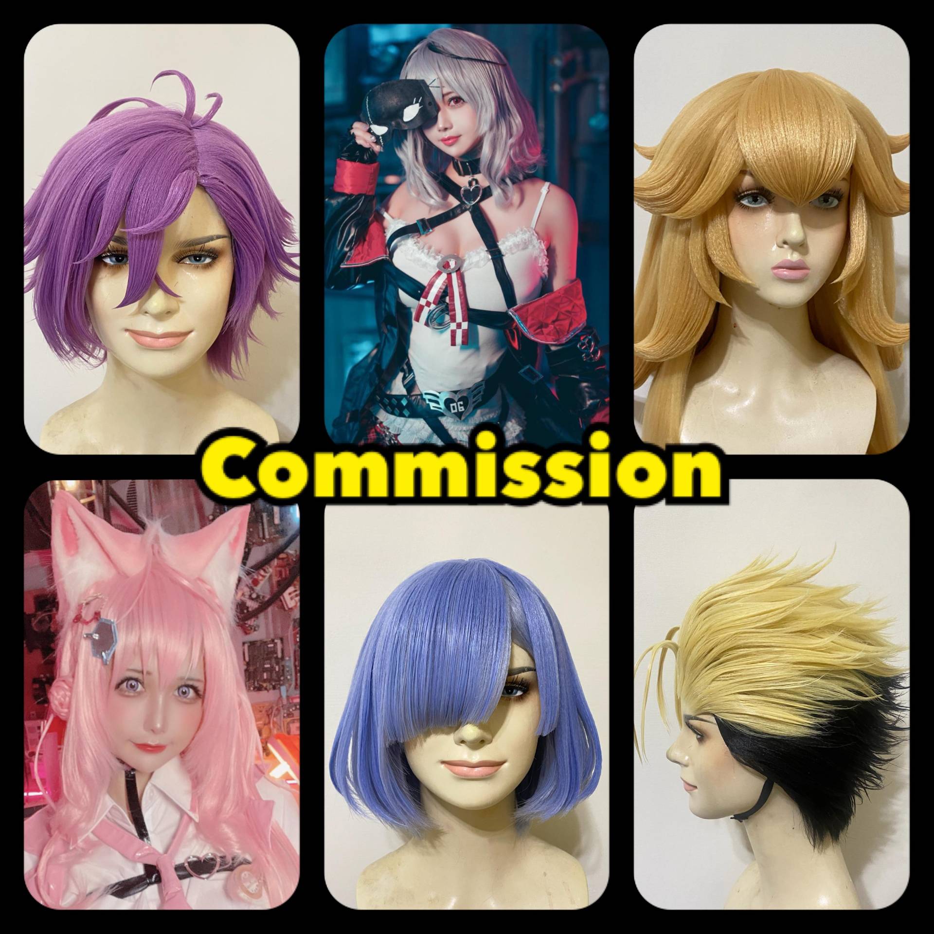 Pharaohwig, Cosplay, Kostüm, Hololive, Vtuber, Personalisierte, Schwarze Perücke von Etsy - PharaohWIG