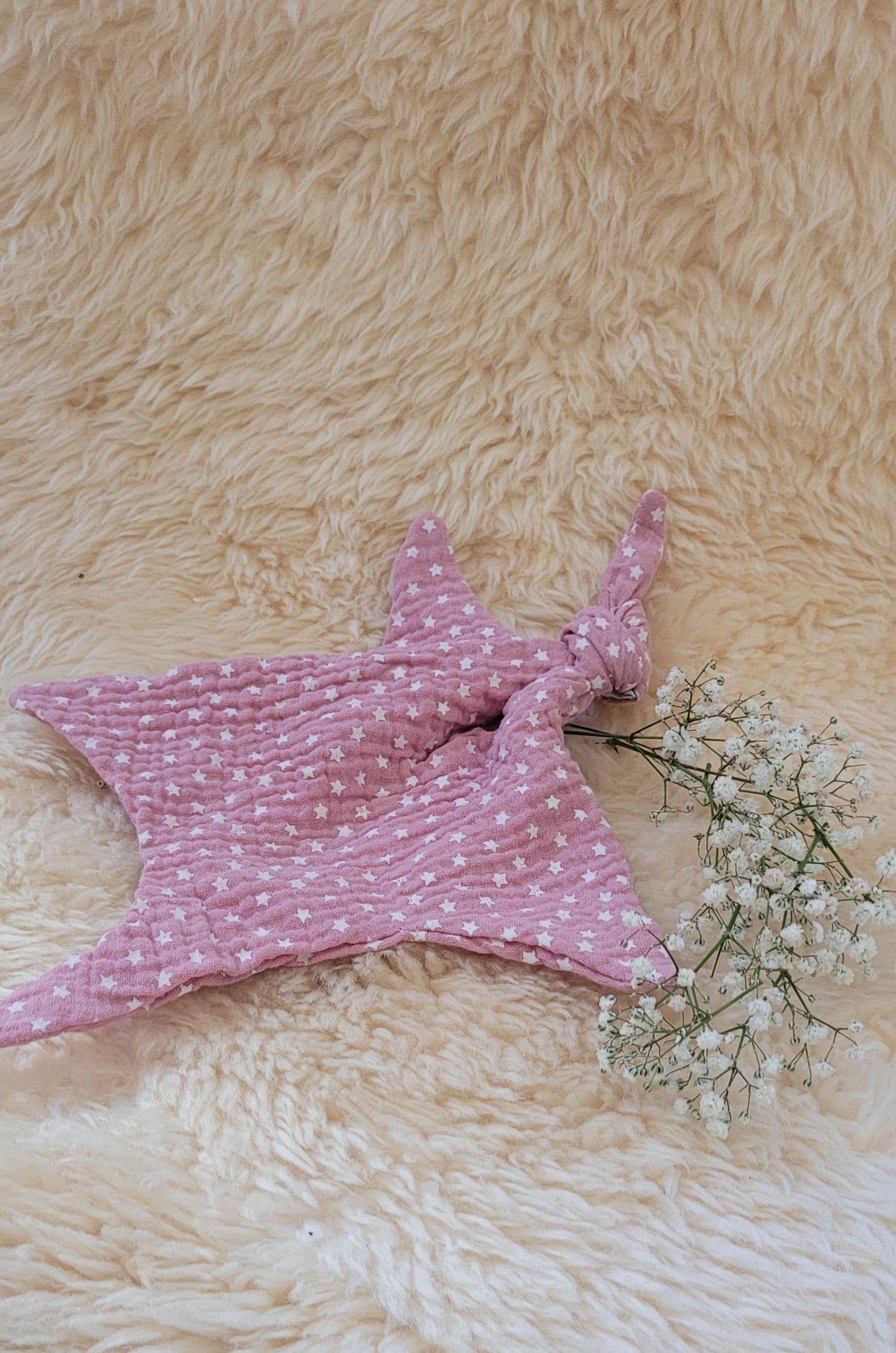 Schmusetuch Schnuffeltuch Baby, Rosa Pink Mit Sternen von Etsy - PhiasWorldShop