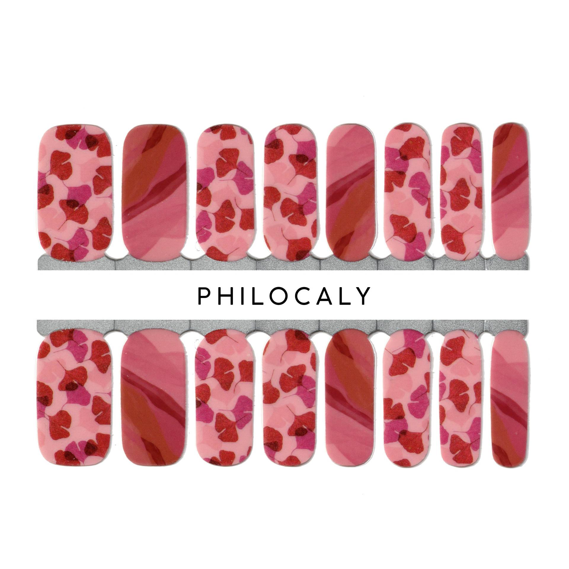 Florale Nagelstreifen Pinke & Rote Nagellack-Wraps von Etsy - PhilocalyNailStrips