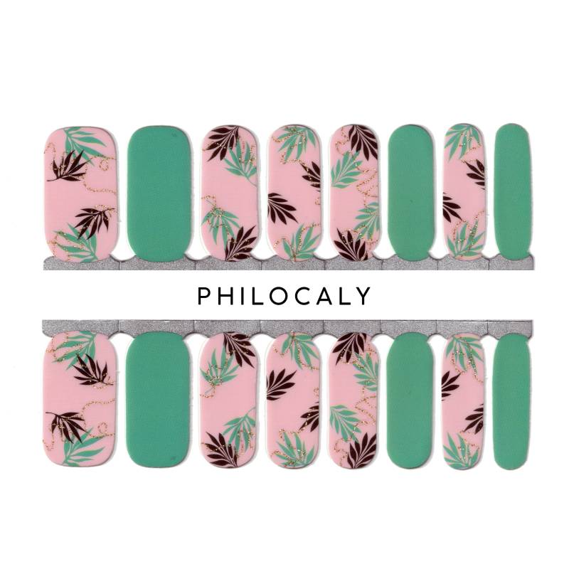 Florale Nagelstreifen Sommer Palmenblätter Nail Wraps von Etsy - PhilocalyNailStrips