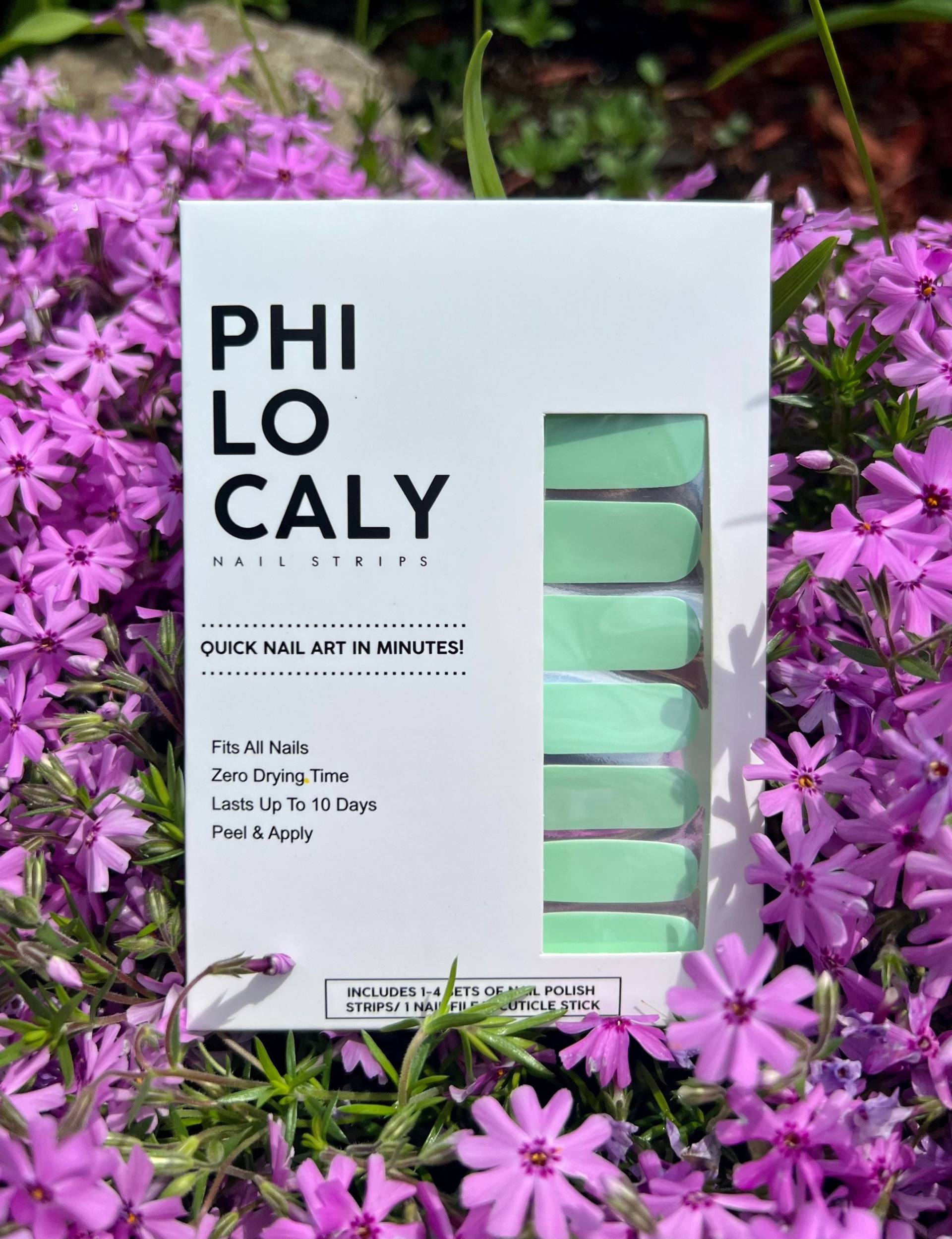 Grüne Nagelstreifen Festliche Farbnagellackkunst von Etsy - PhilocalyNailStrips