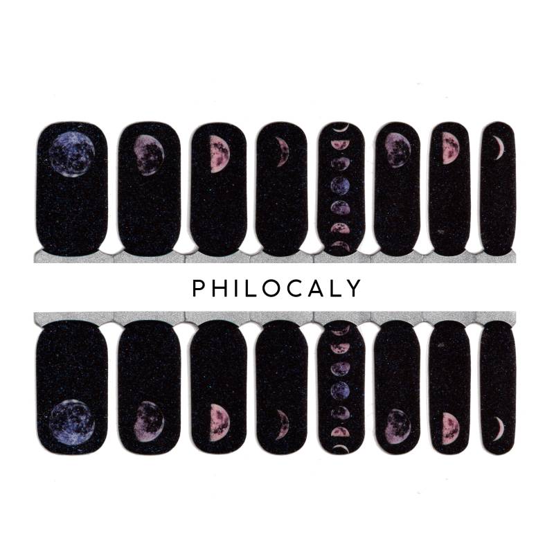 Mondphase Nagelstreifen Galaxy Glitter Nail Wraps von Etsy - PhilocalyNailStrips