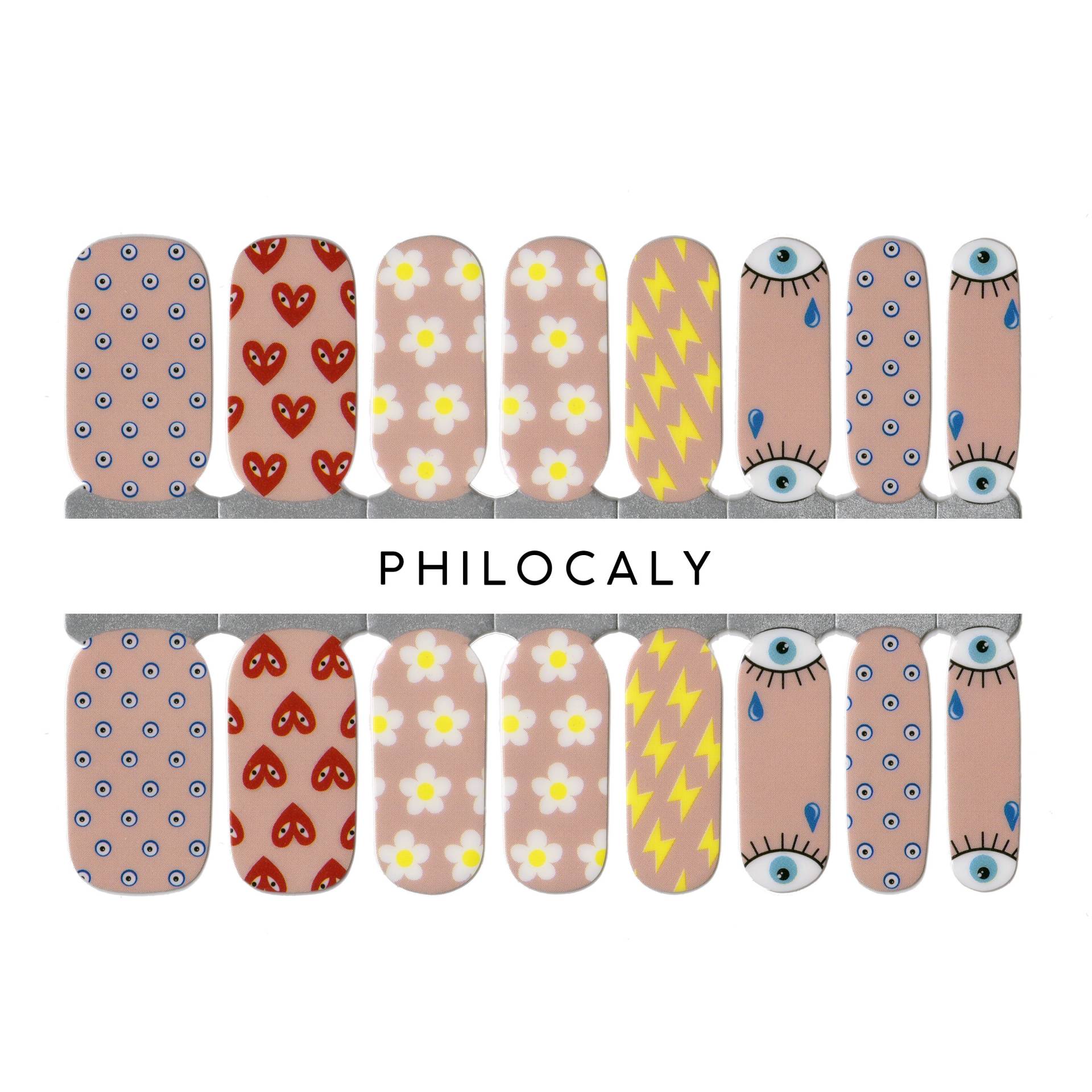 Nagelstreifen, Nagelverpackungs, Nagelaufkleber, Gel Nagelverpackung, Maniküre Nagellack - Augen Nägel, Herz Fun Nails, Blumen von Etsy - PhilocalyNailStrips
