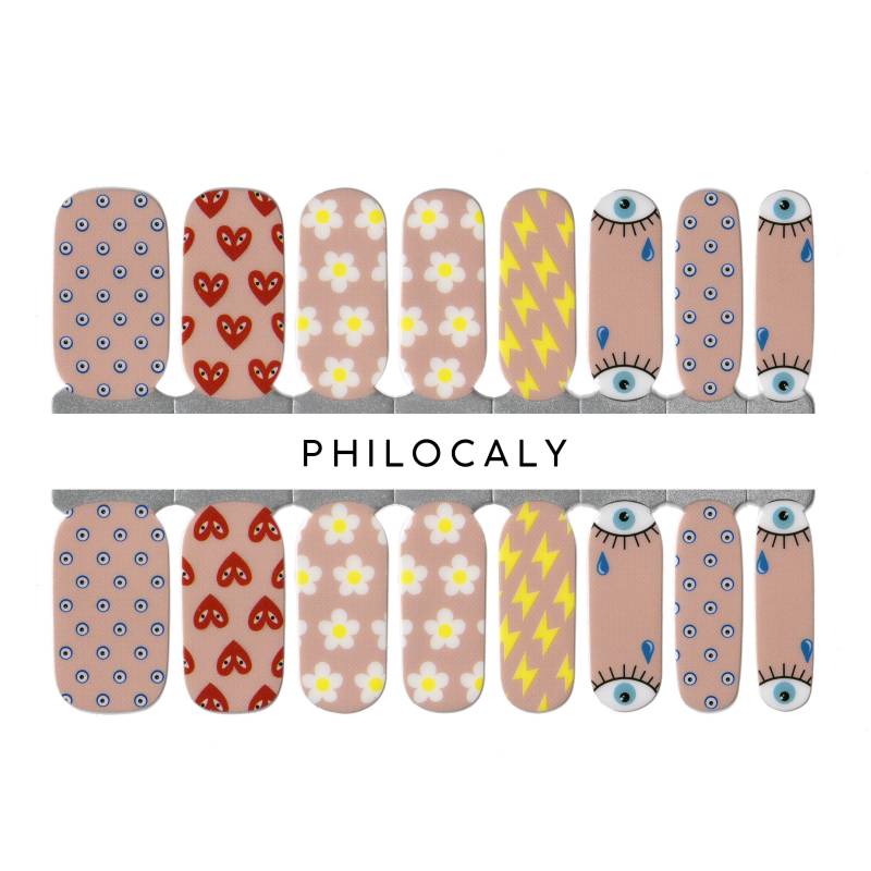 Nagelstreifen, Nagelverpackungs, Nagelaufkleber, Gel Nagelverpackung, Maniküre Nagellack - Augen Nägel, Herz Fun Nails, Blumen von Etsy - PhilocalyNailStrips