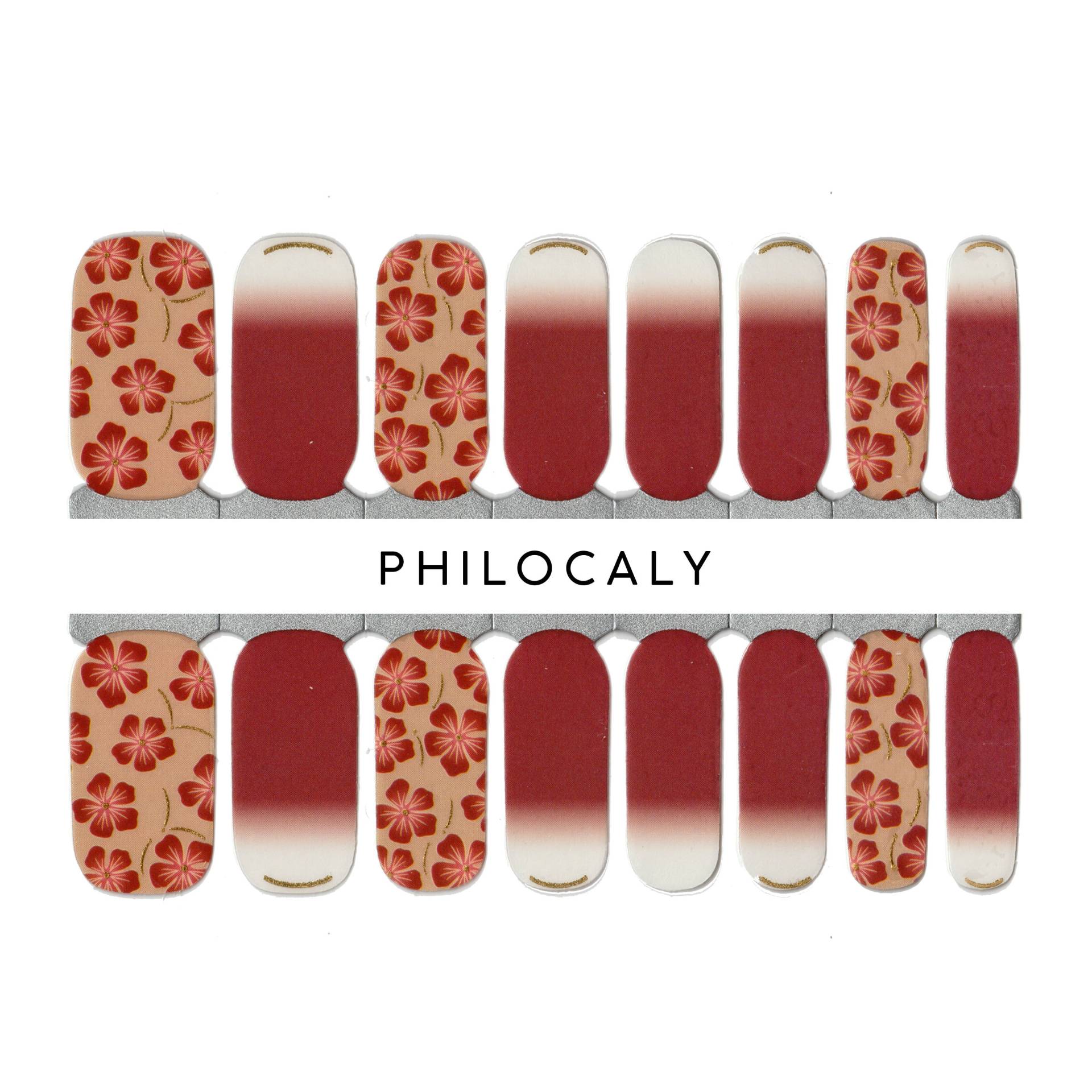 Pinke Blumen Nail Strips Transparente Gel Wraps von Etsy - PhilocalyNailStrips