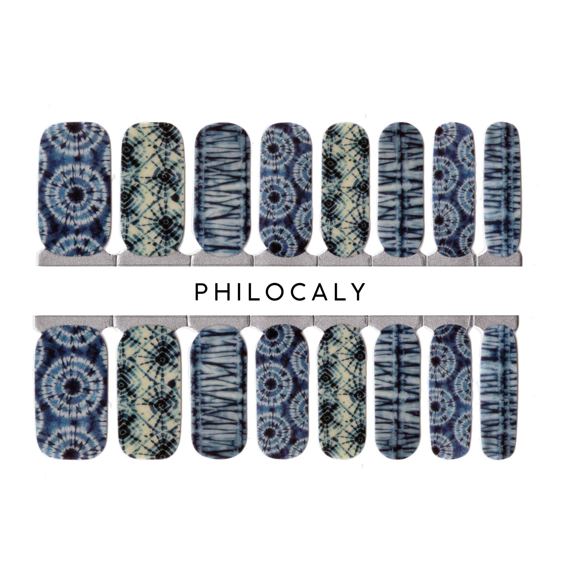Tie Dye Nagelstreifen Blaue Und Marineblaue Sommernägel von Etsy - PhilocalyNailStrips