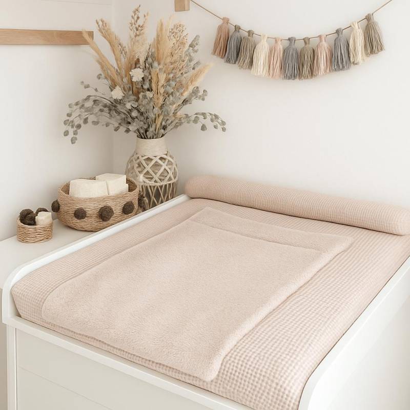 Bezug Für Die Wickelauflage in Verschiedenen Größen | Hellbeige Wickeltischauflage Wickelunterlage Wickeltisch Wickelauflagenbezug von Etsy - PinkCloudsBabyShop