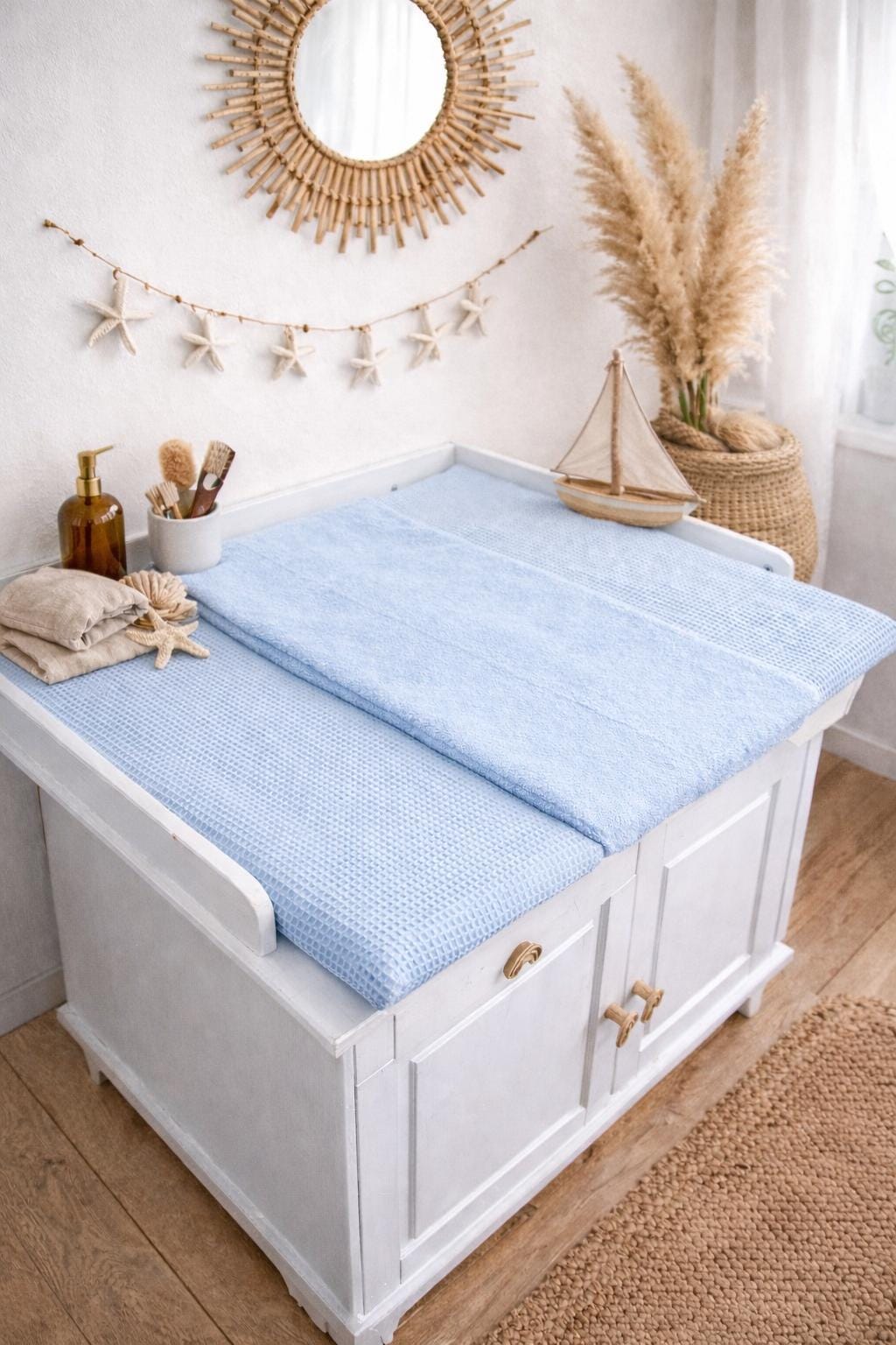 Bezug Für Die Wickelauflage in Verschiedenen Größen Und Farben Wickeltischauflage Wickelunterlage Wickeltisch Wickelauflagenbezug Baby von Etsy - PinkCloudsBabyShop