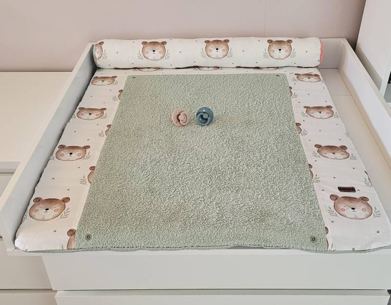 Bezug Für Wickelauflage Bären + Frottee Meergrün - in Verschiedenen Größen Abnehmbar Und Waschbar von Etsy - PinkCloudsBabyShop