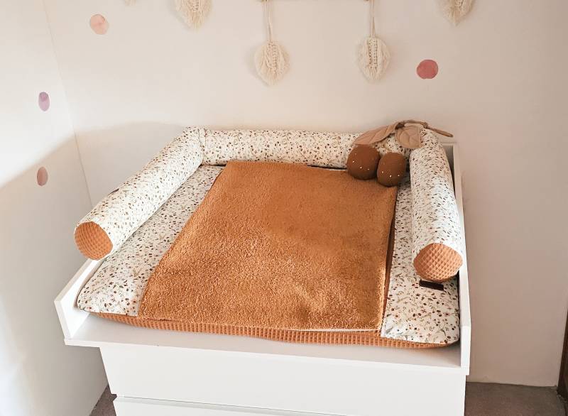 Bezug Für Wickelauflage Millefleurs Blümchen + Frottee Cognac Verschiedenen Größen |Wickeltischauflage Wickelunterlage Wickelauflagenbezug von Etsy - PinkCloudsBabyShop